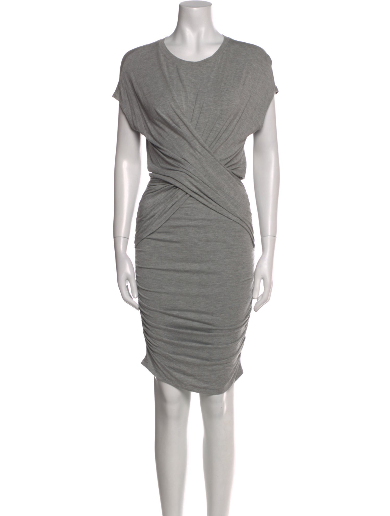 FRAME Scoop Neck Knee-Length Dress