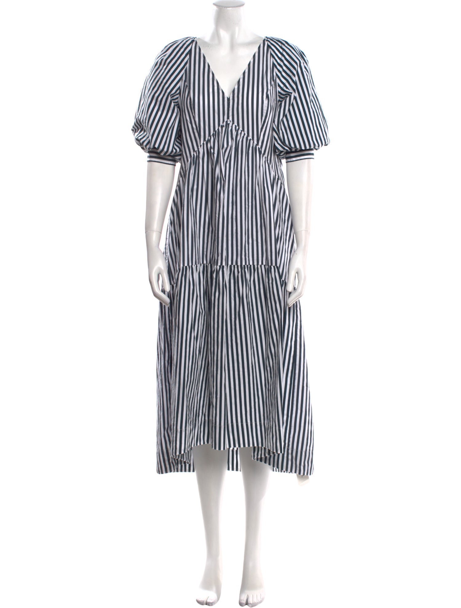 FRAME Striped Long Dress