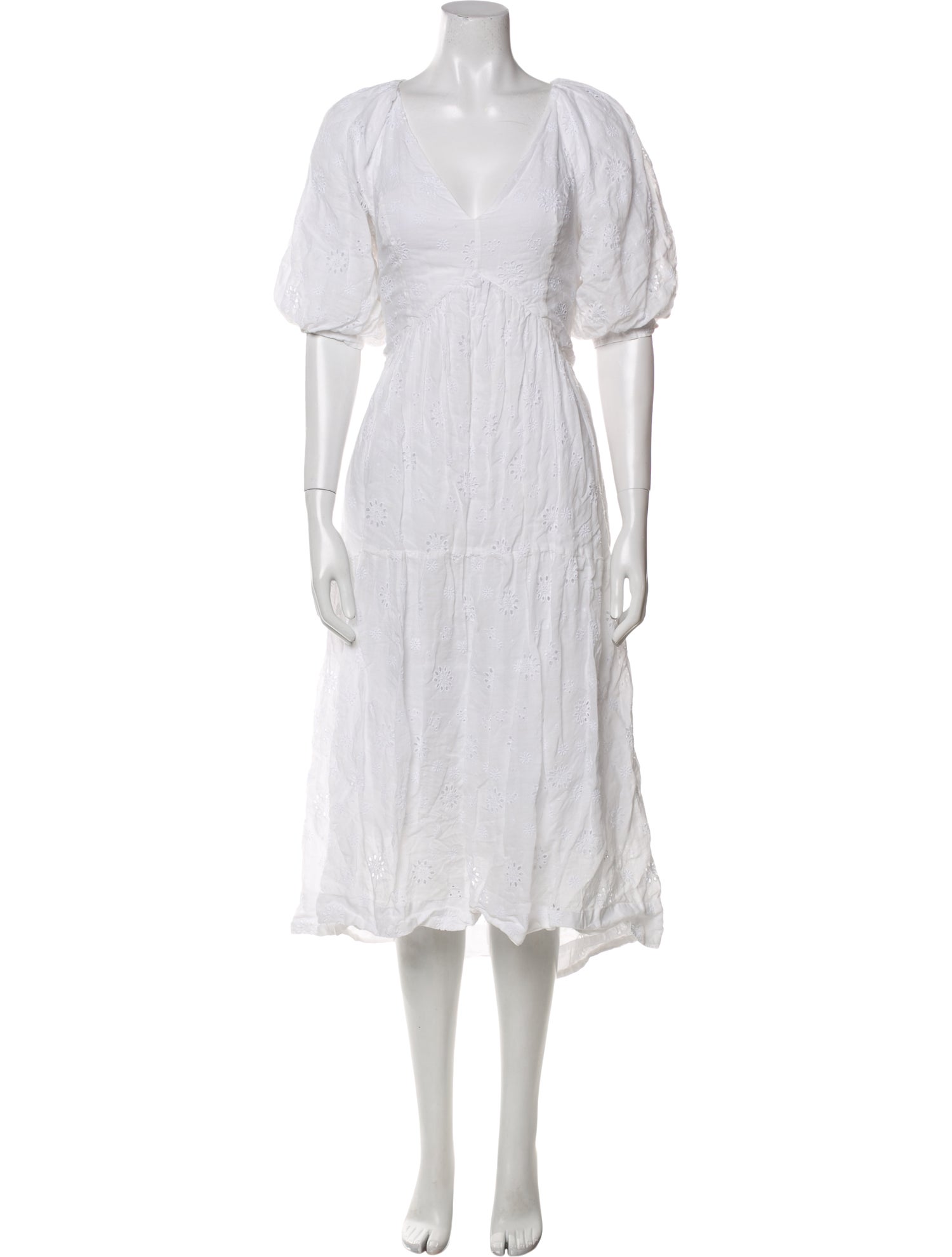 FRAME V-Neck Long Dress