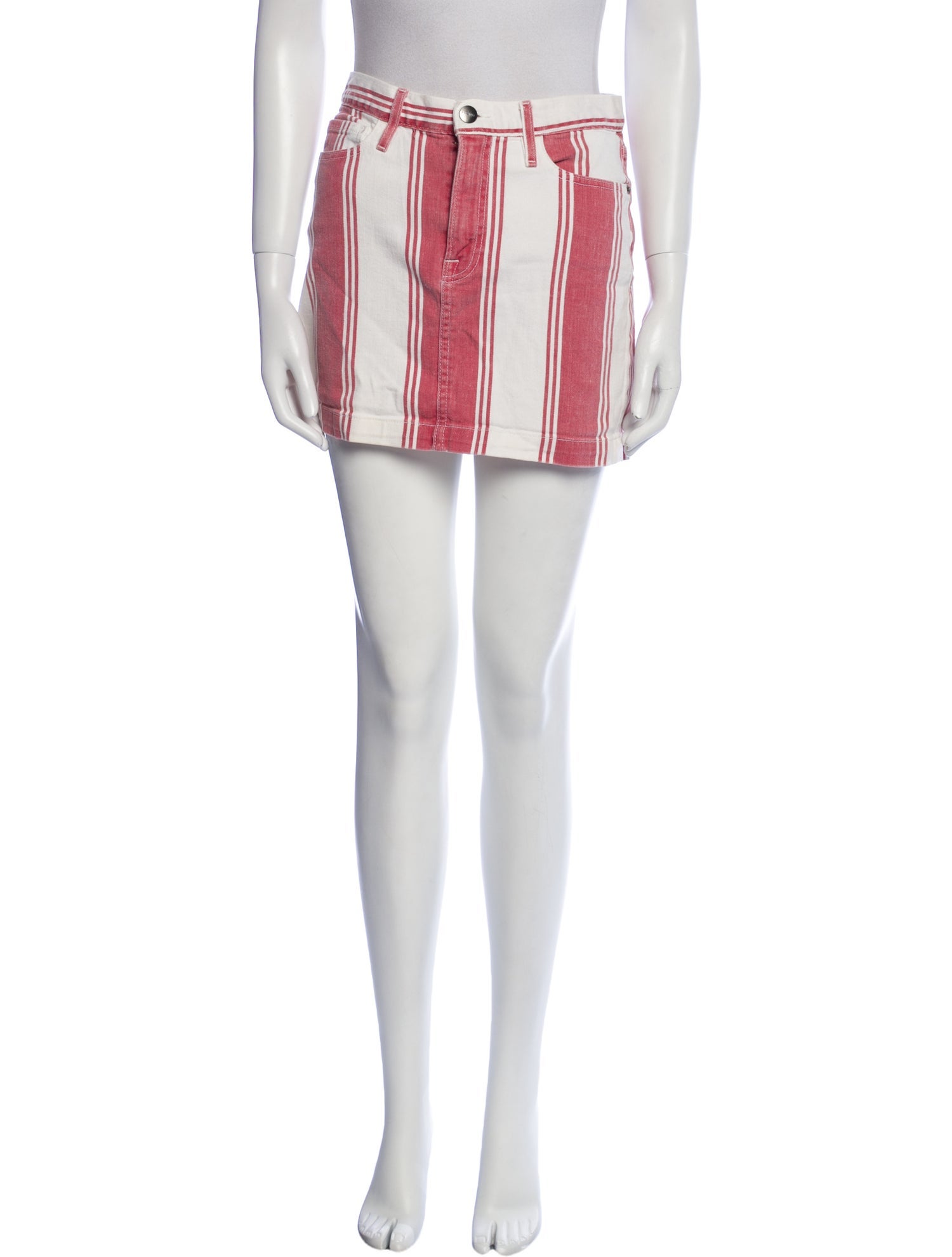 FRAME Striped Mini Skirt