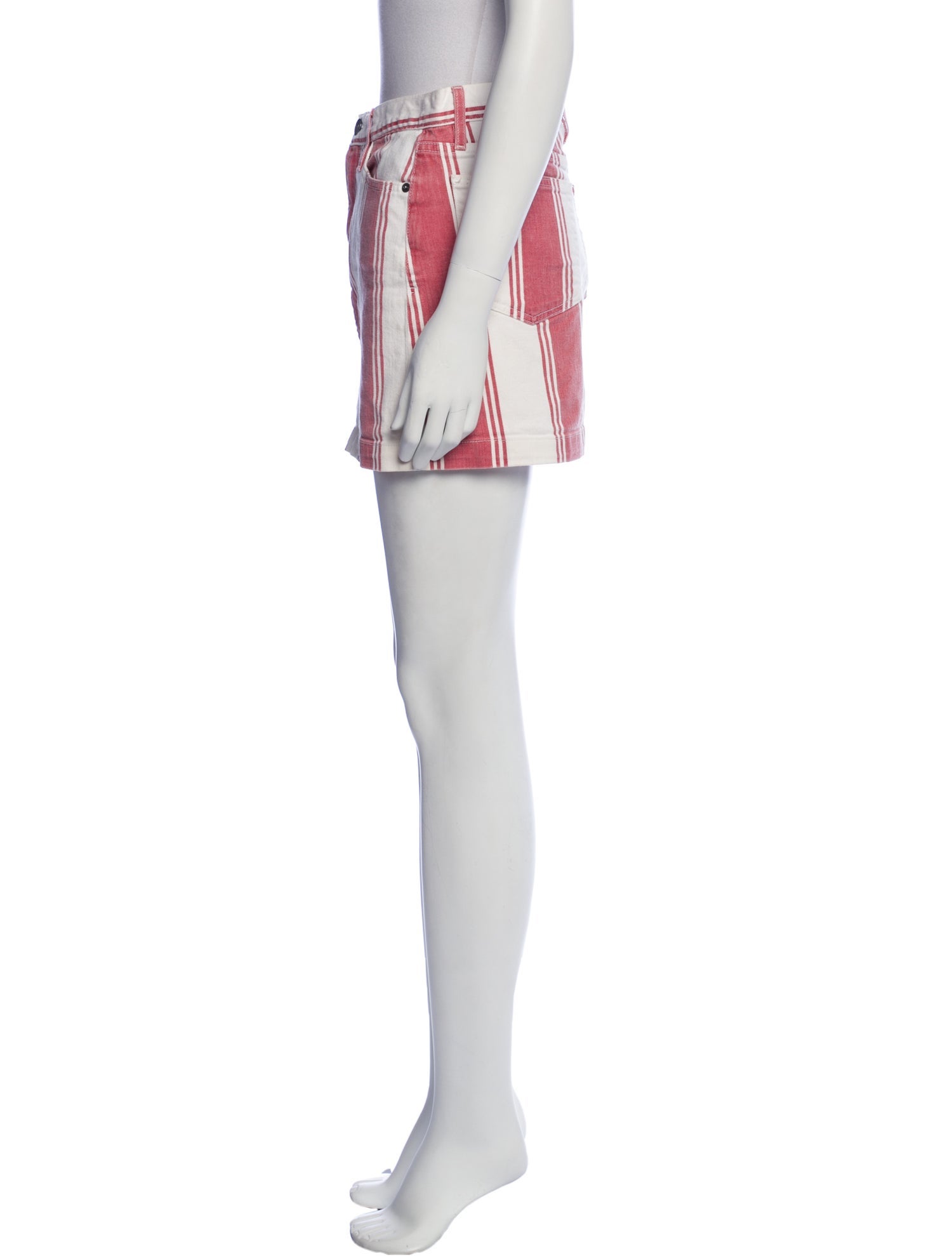 FRAME Striped Mini Skirt