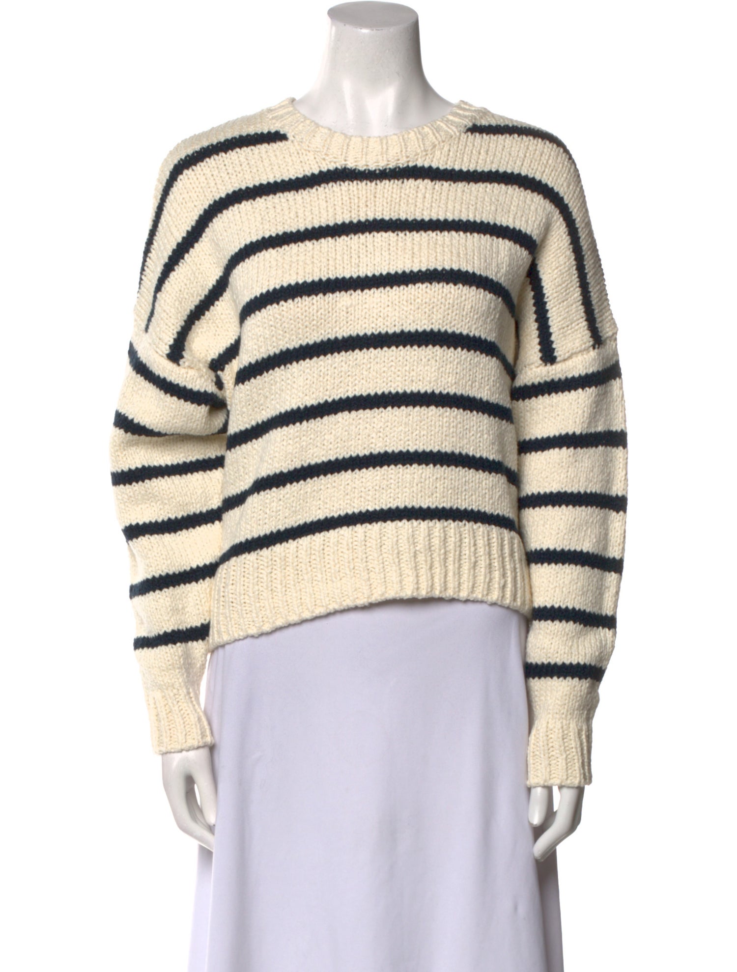 FRAME Striped Crew Neck Sweater