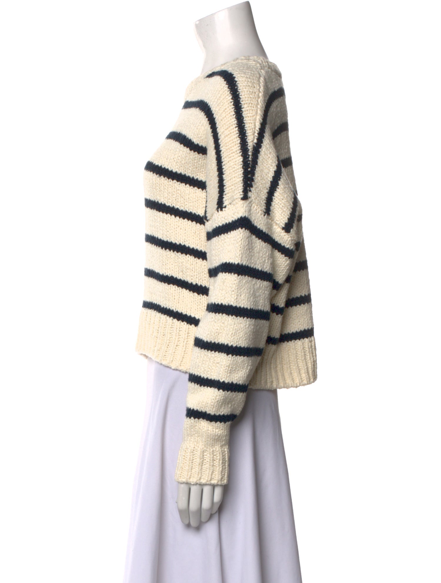 FRAME Striped Crew Neck Sweater