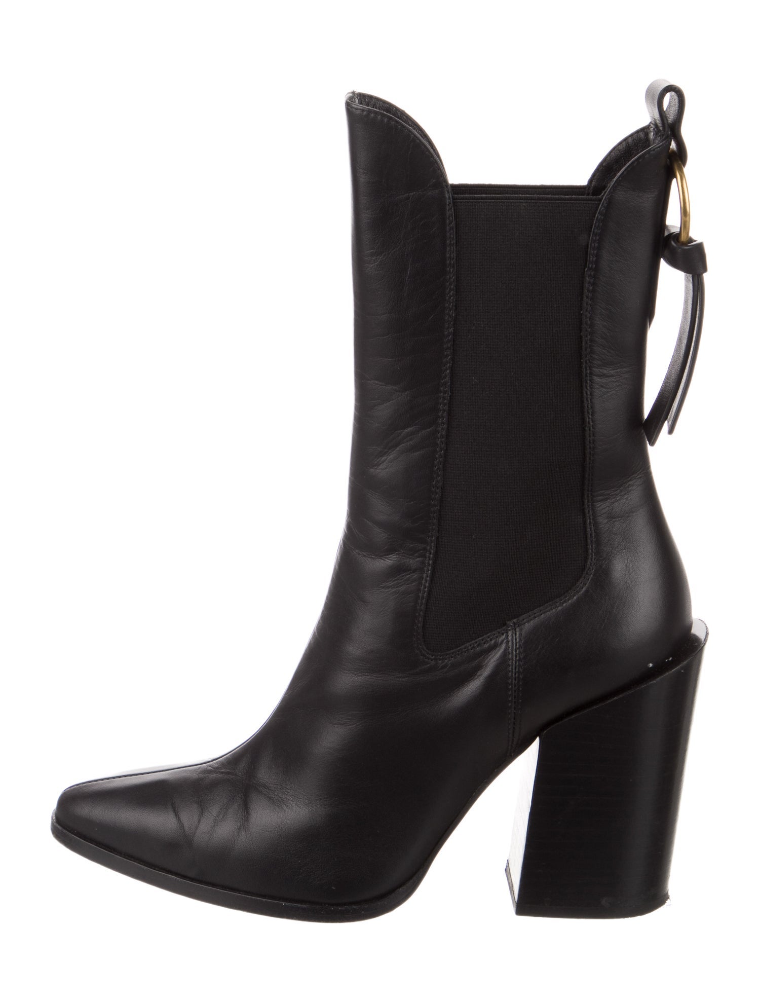 FRAME Leather Tassel Accents Chelsea Boots
