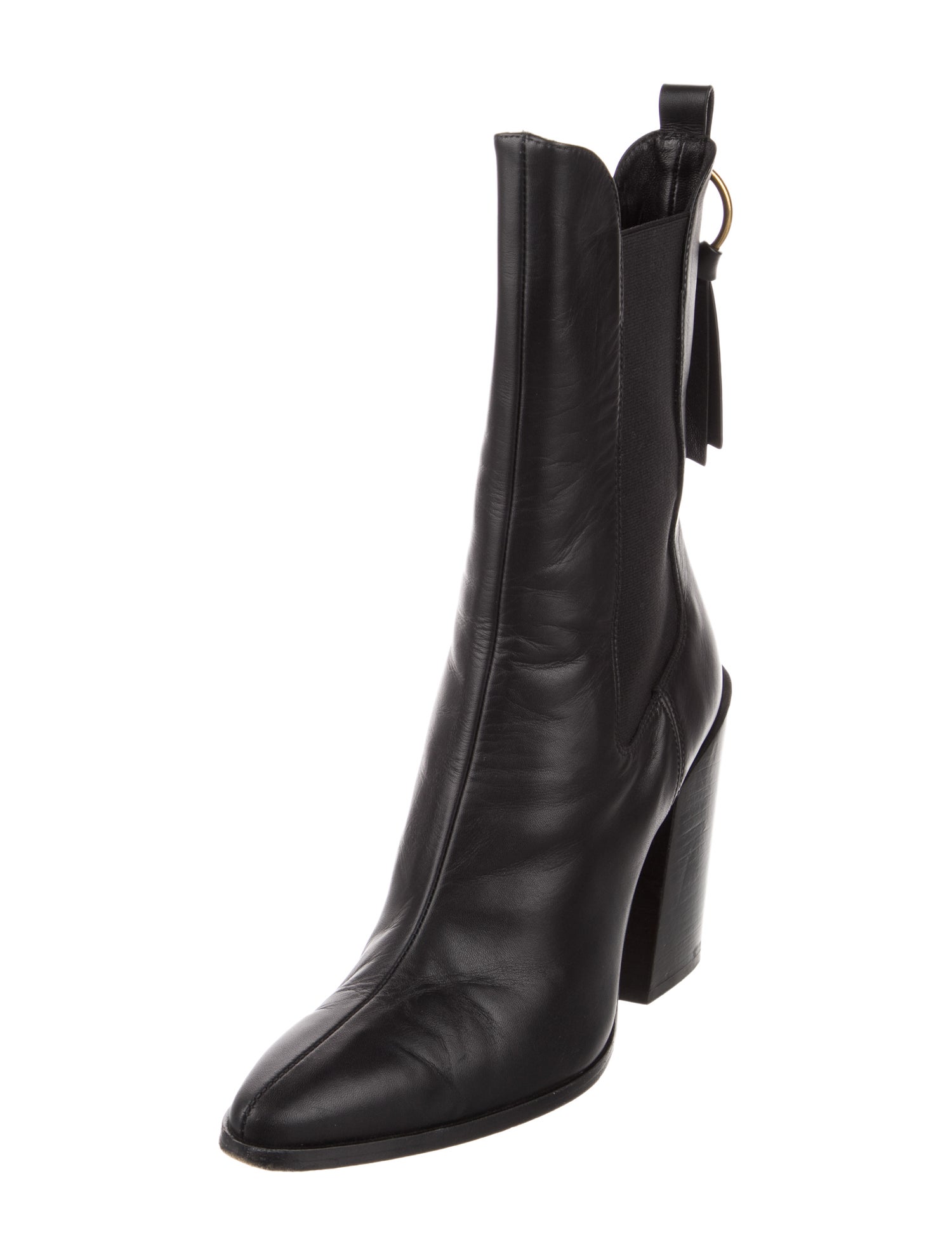 FRAME Leather Tassel Accents Chelsea Boots