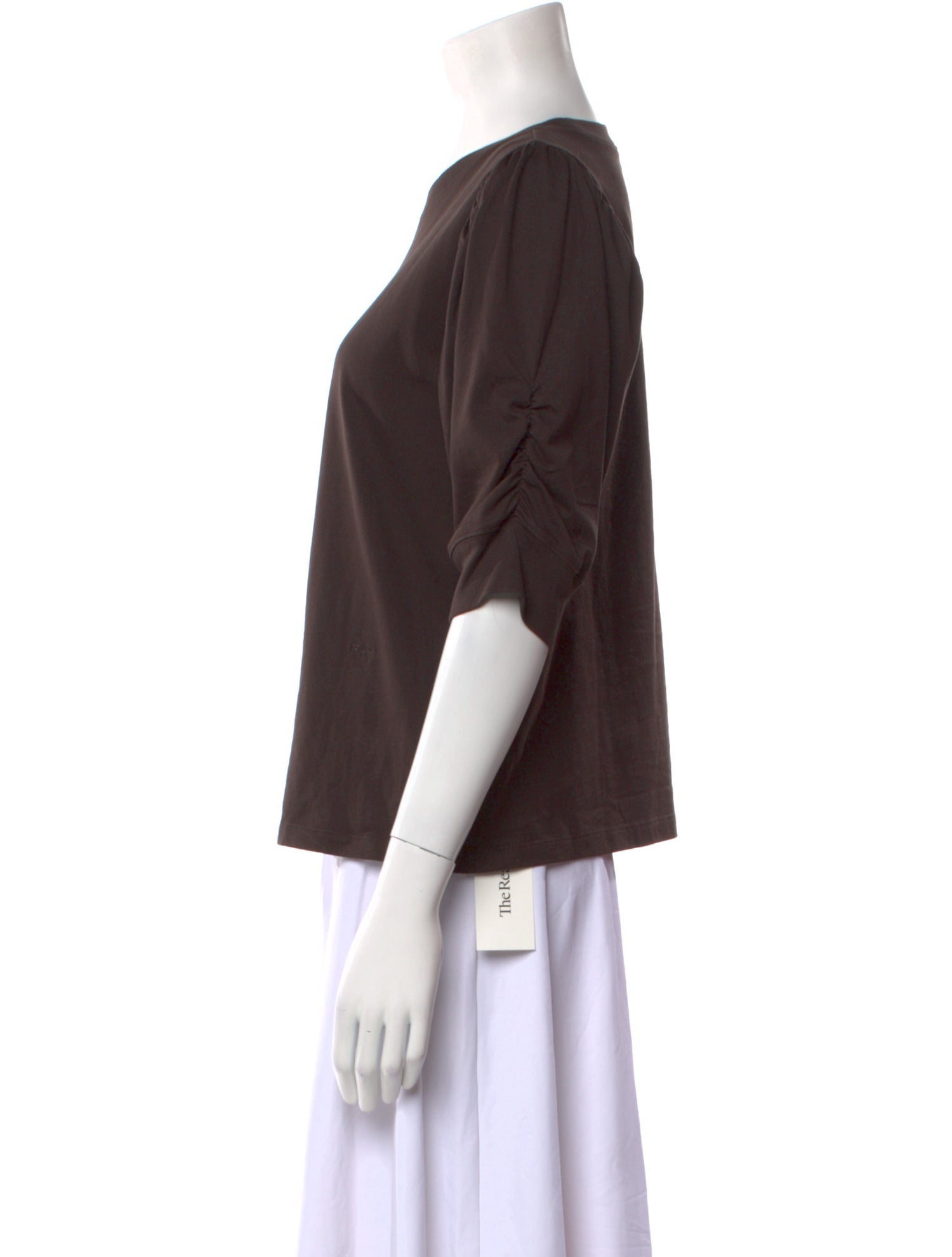 FRAME Bateau Neckline Three-Quarter Sleeve T-Shirt