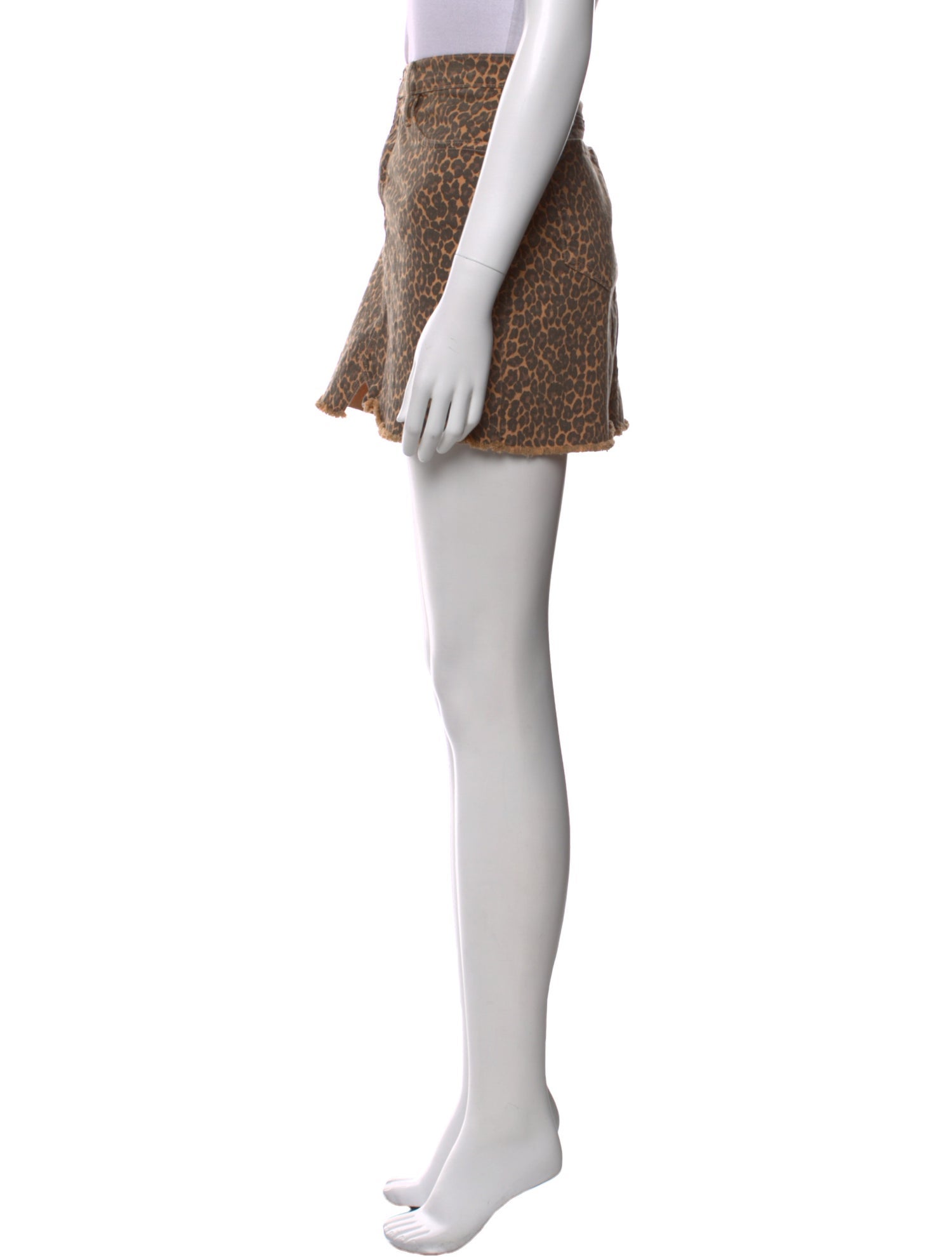 FRAME Animal Print Mini Skirt