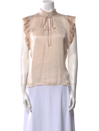 FRAME Mock Neck Sleeveless Top