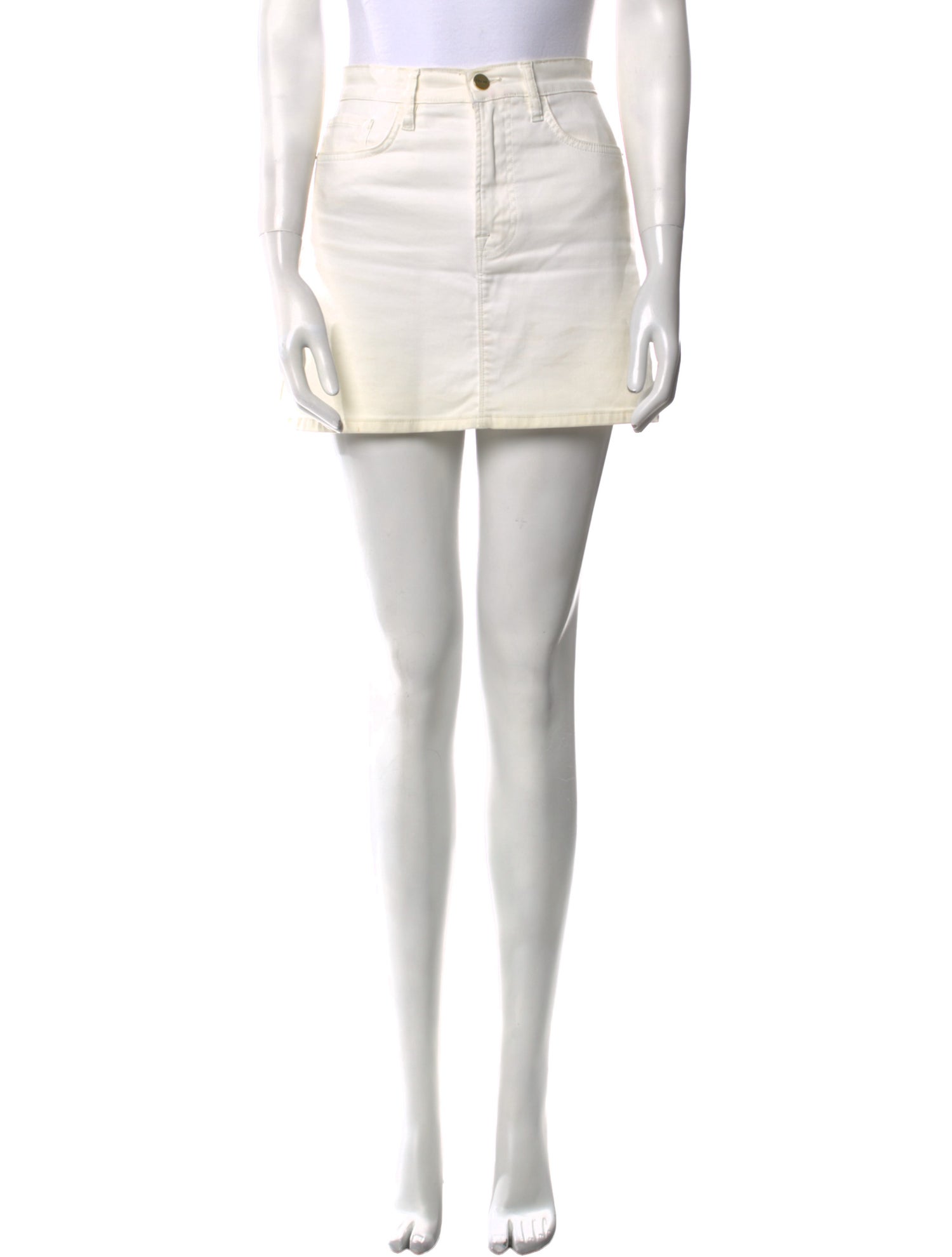 FRAME Raw-Edge Trim Mini Skirt