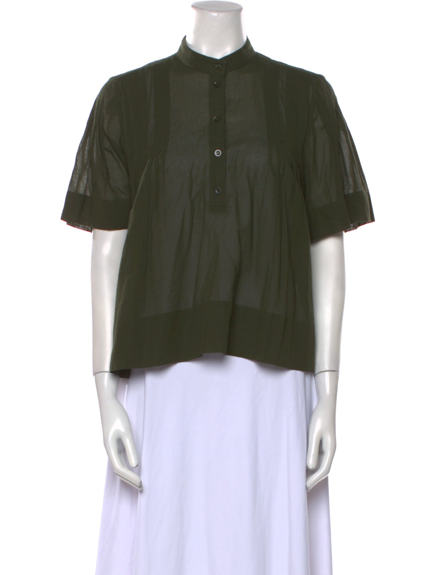 FRAME Mock Neck Short Sleeve Polo