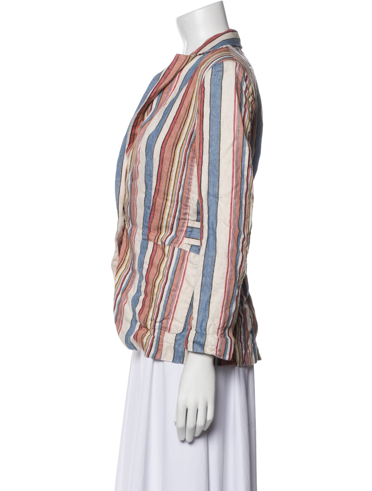FRAME Linen Striped Blazer