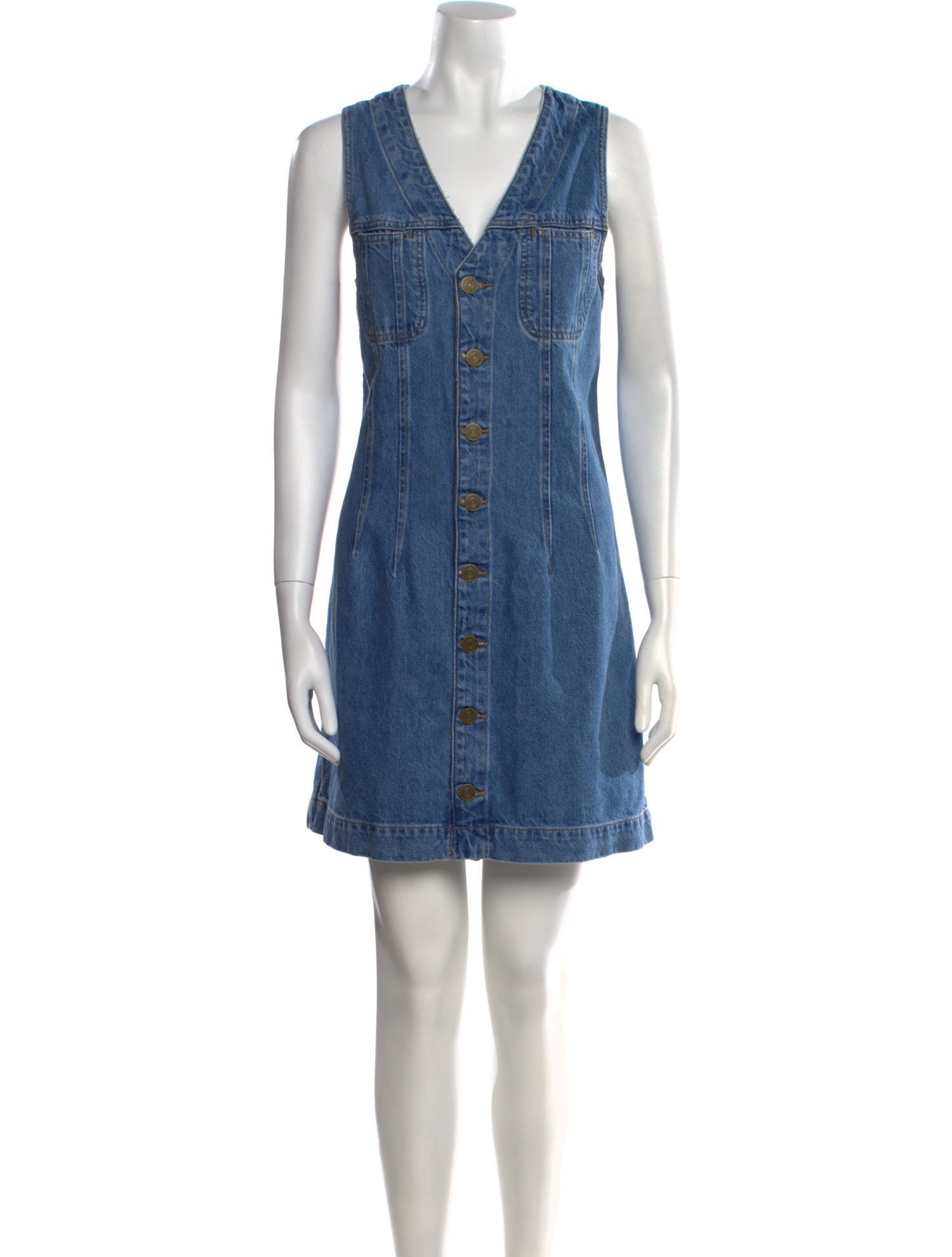 FRAME V-Neck Mini Dress