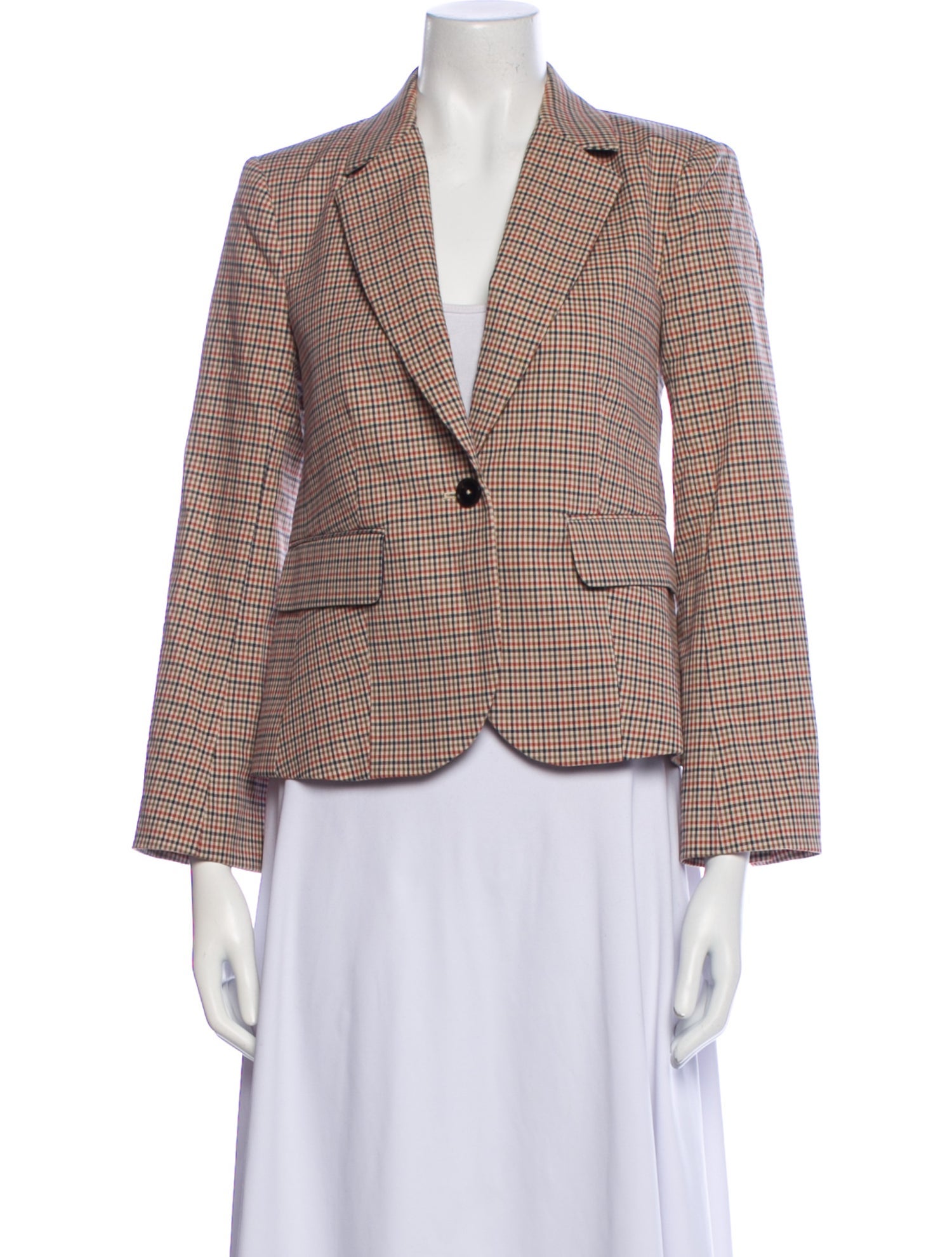 FRAME Plaid Print Blazer