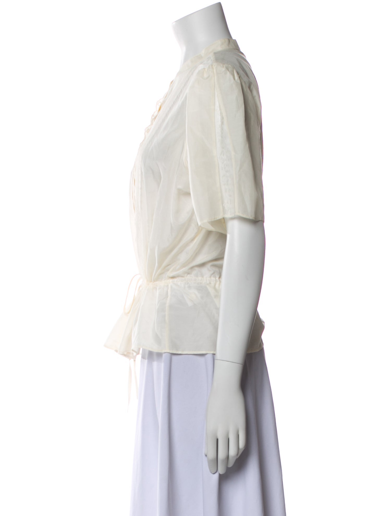 FRAME Mock Neck Short Sleeve Blouse w/ Tags