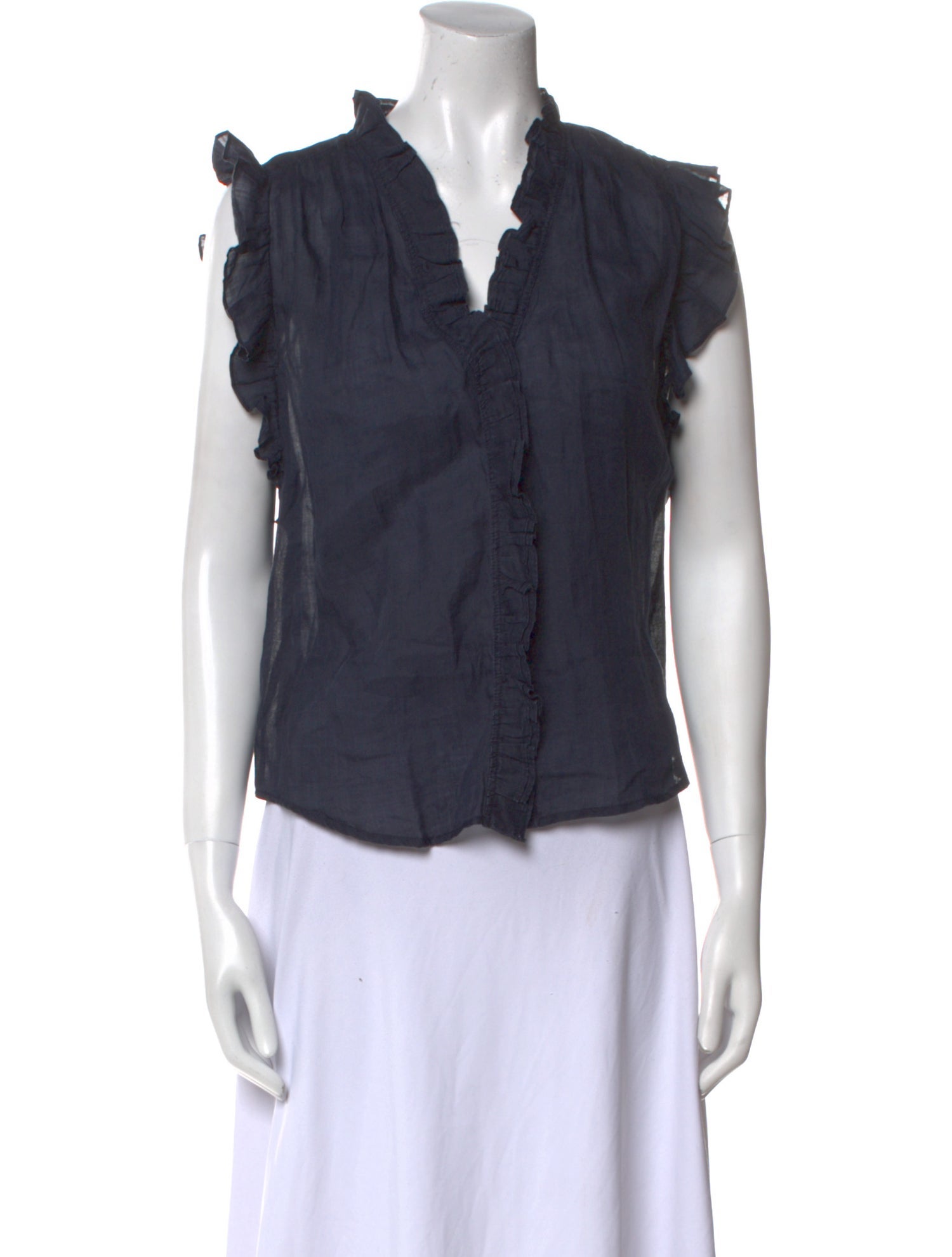 FRAME V-Neck Sleeveless Top