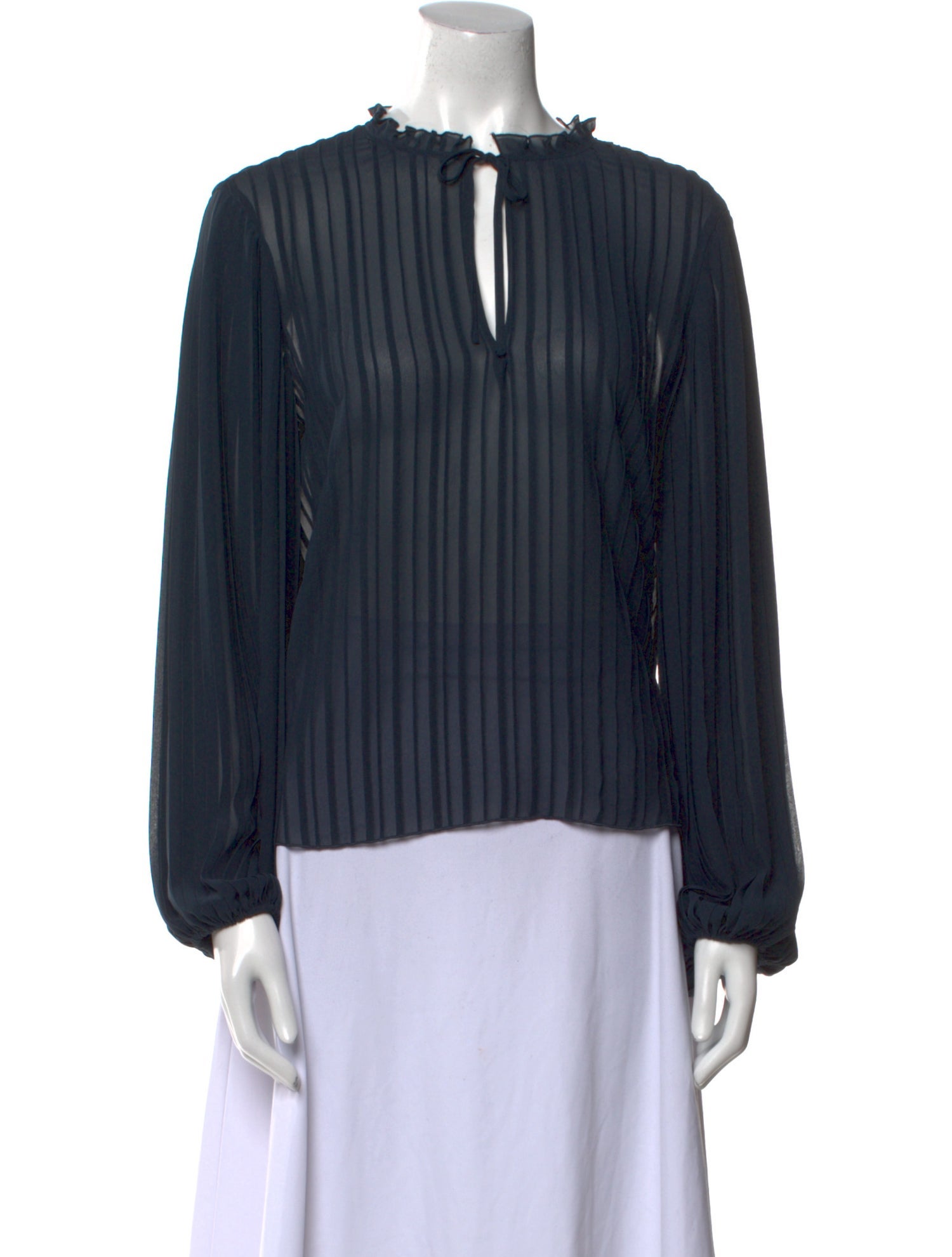 FRAME Striped Crew Neck Blouse