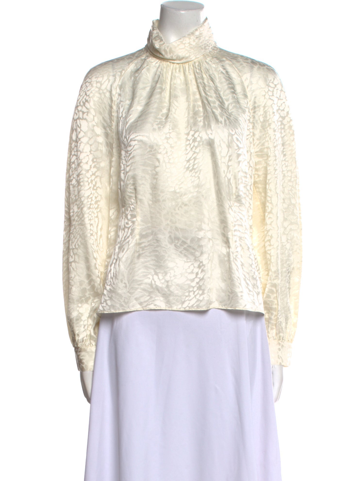 FRAME Silk Mock Neck Blouse w/ Tags