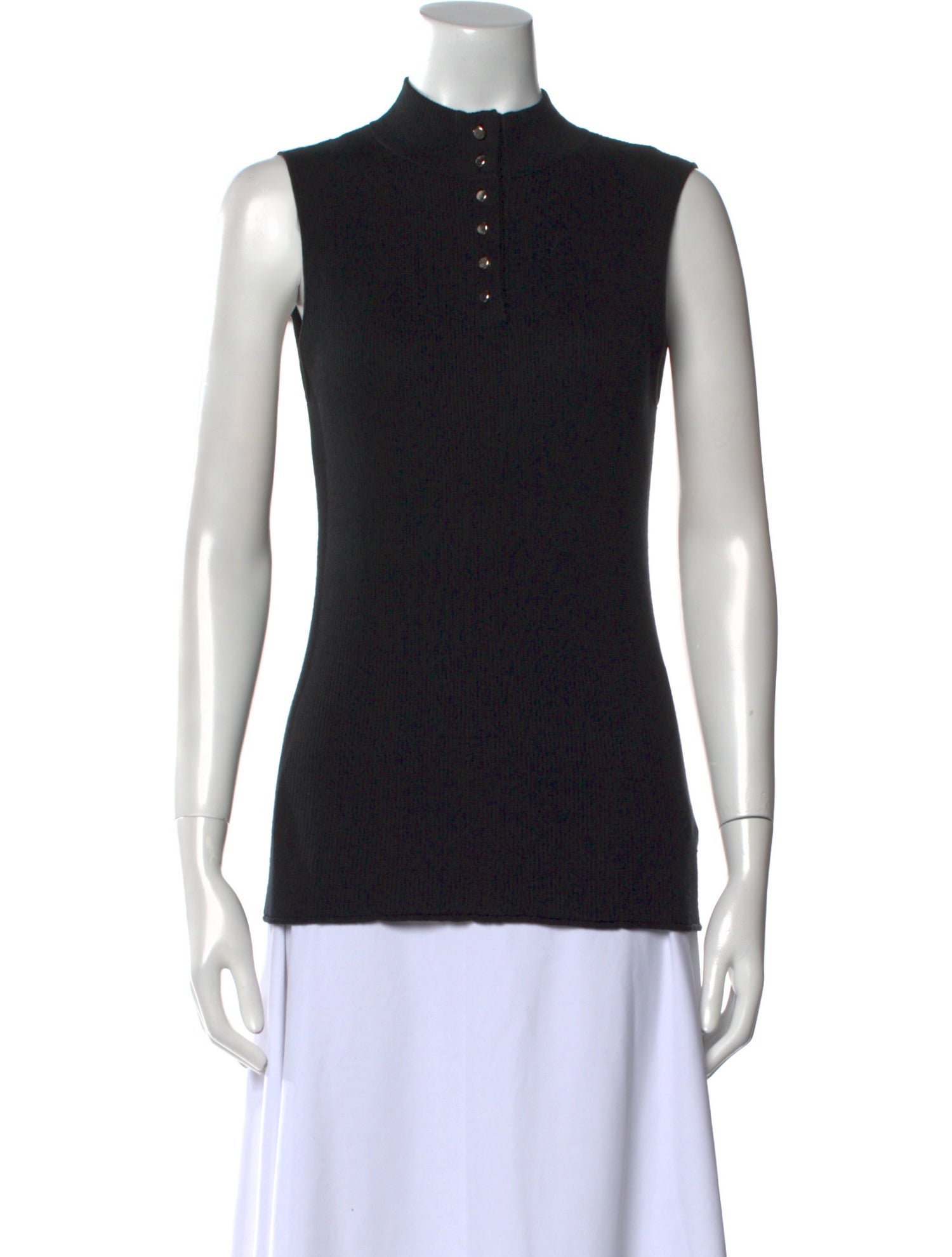 FRAME Silk Mock Neck Top