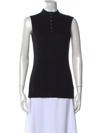 FRAME Silk Mock Neck Top