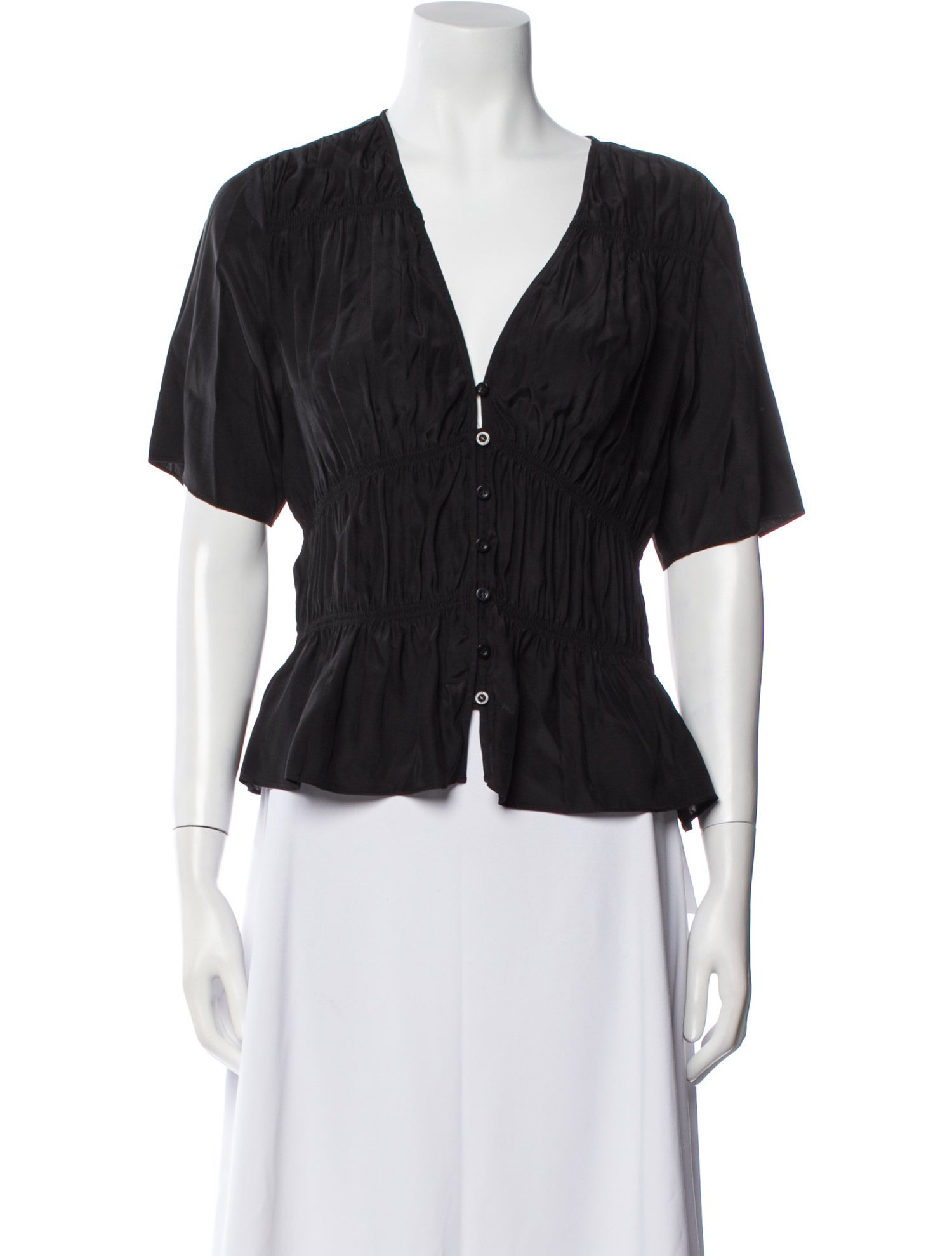 FRAME Silk V-Neck Crop Top w/ Tags