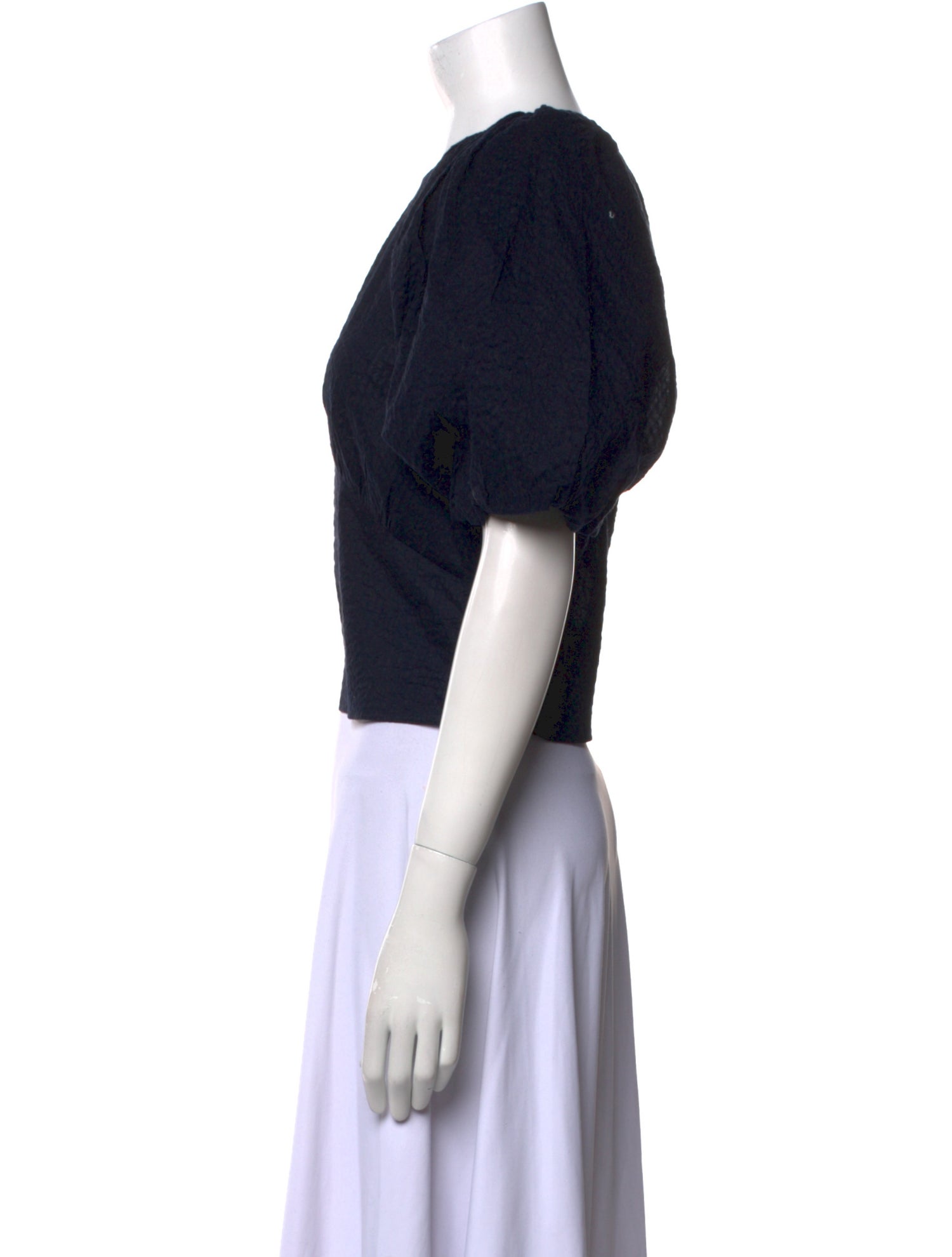 FRAME Scoop Neck Short Sleeve Crop Top