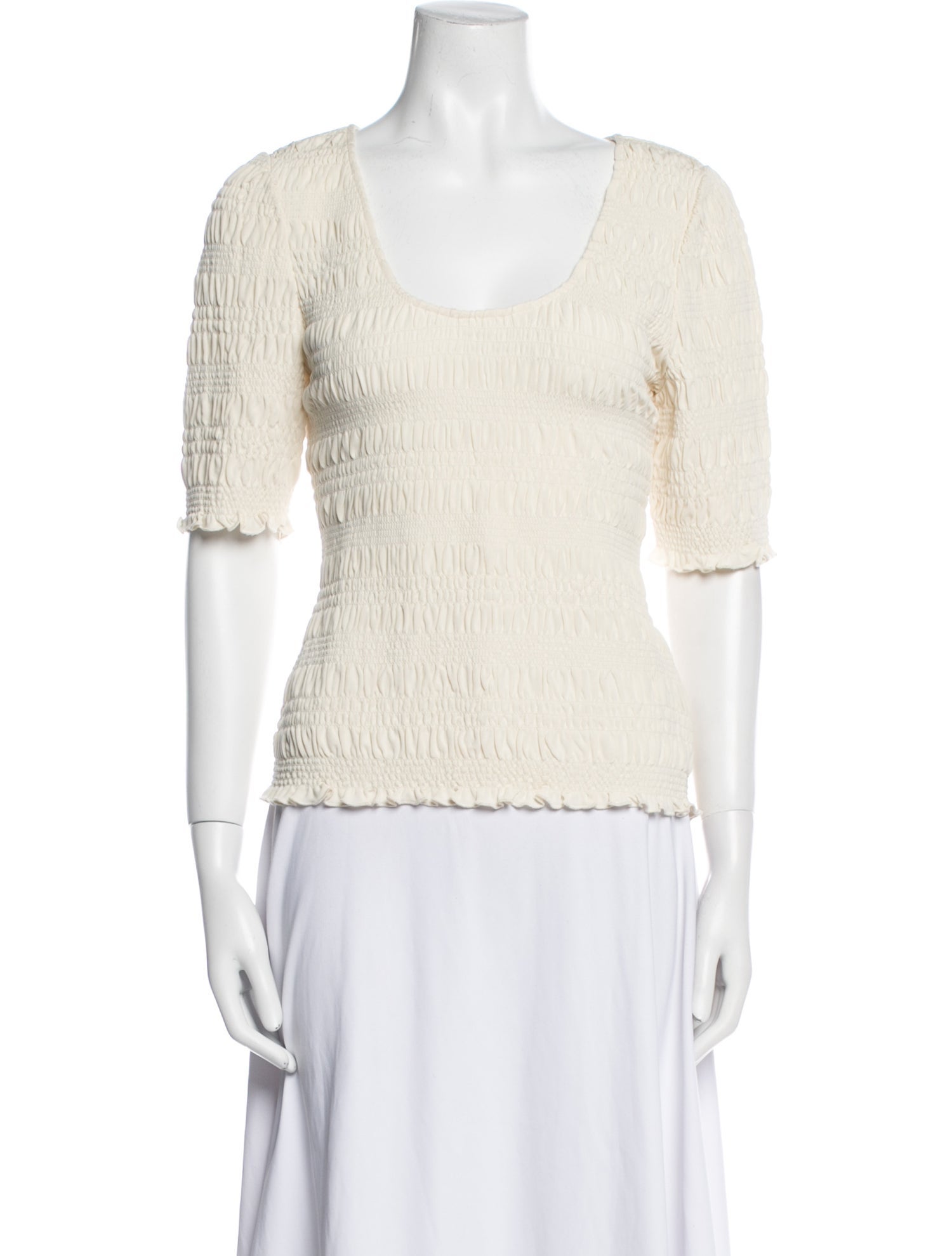 FRAME Scoop Neck Short Sleeve Top