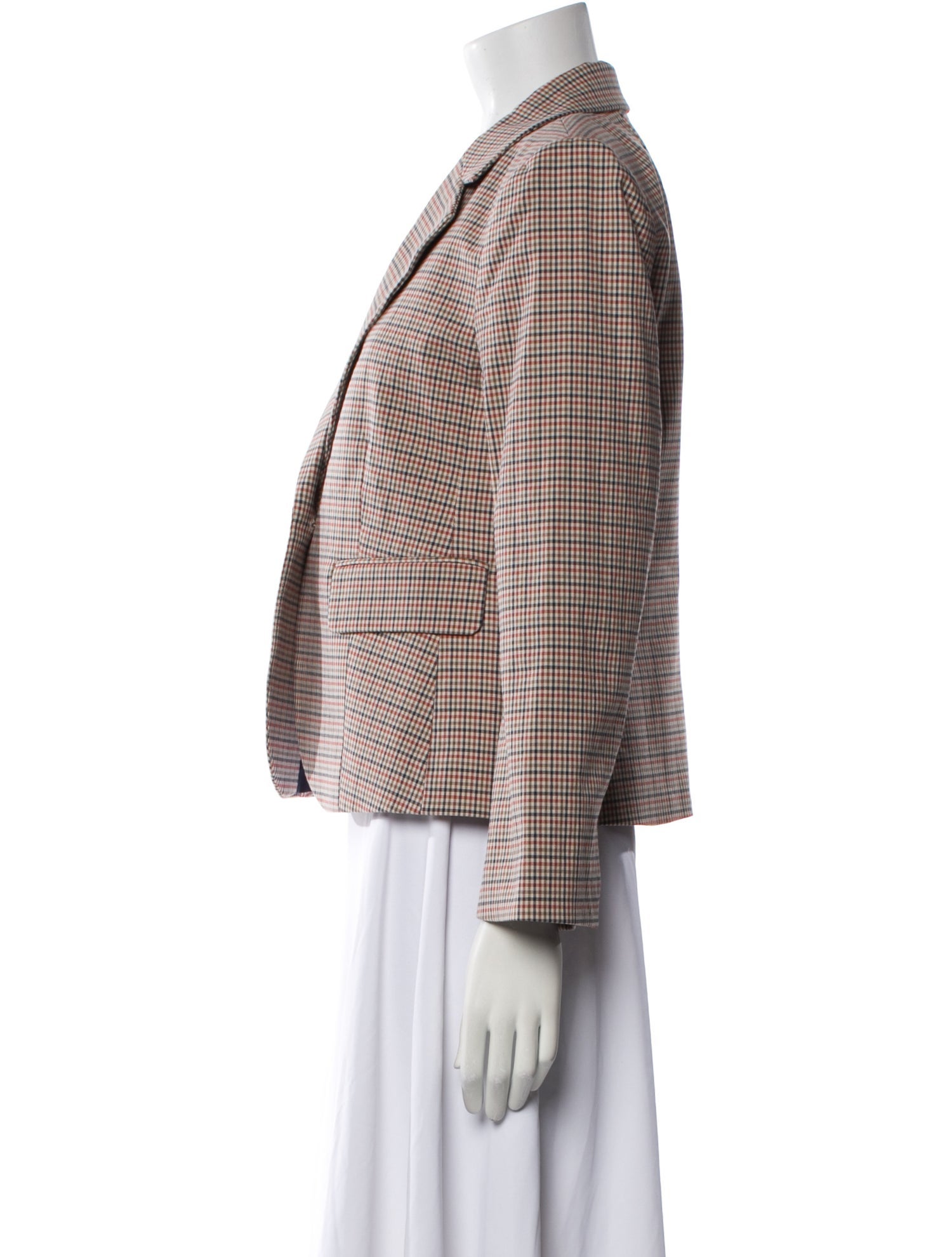 FRAME Plaid Print Blazer