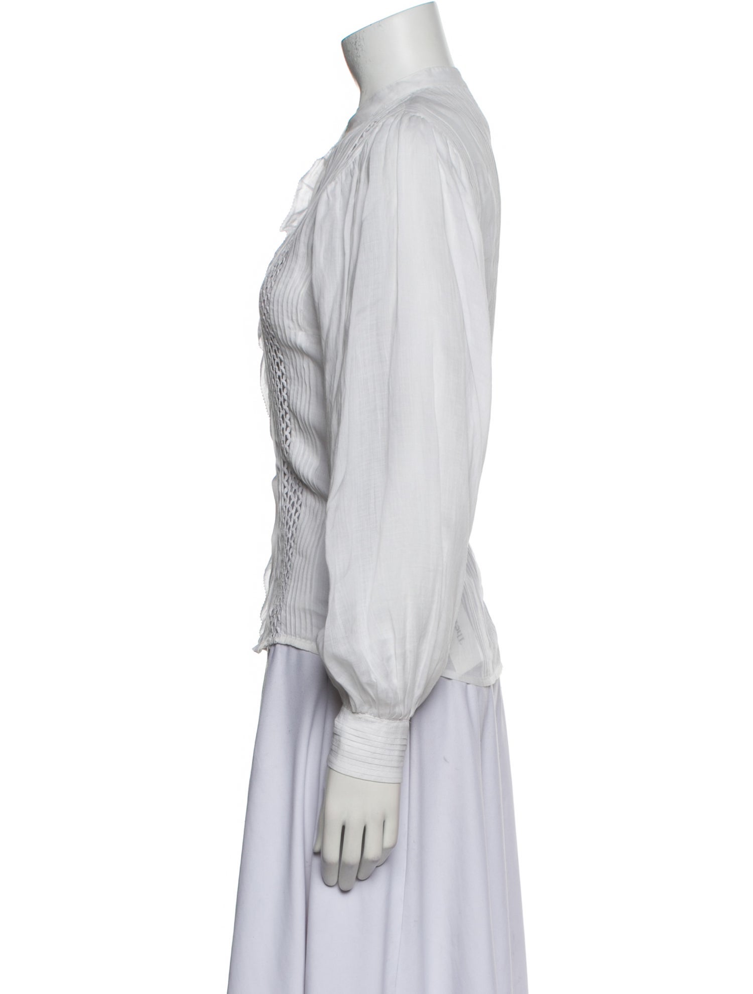 FRAME Mock Neck Long Sleeve Blouse