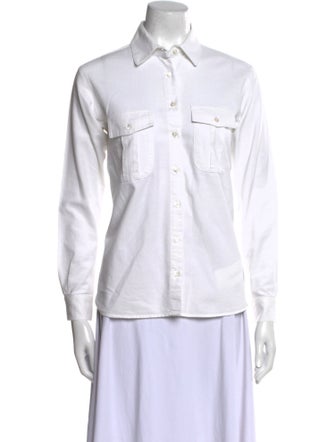 FRAME Long Sleeve Button-Up Top