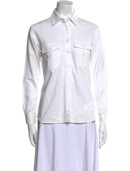 FRAME Long Sleeve Button-Up Top