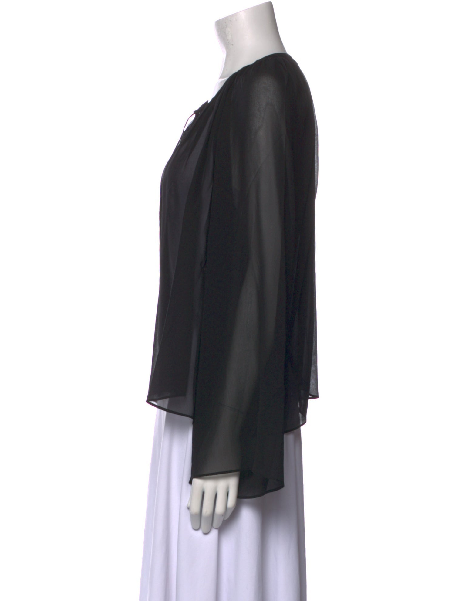 FRAME Silk V-Neck Blouse