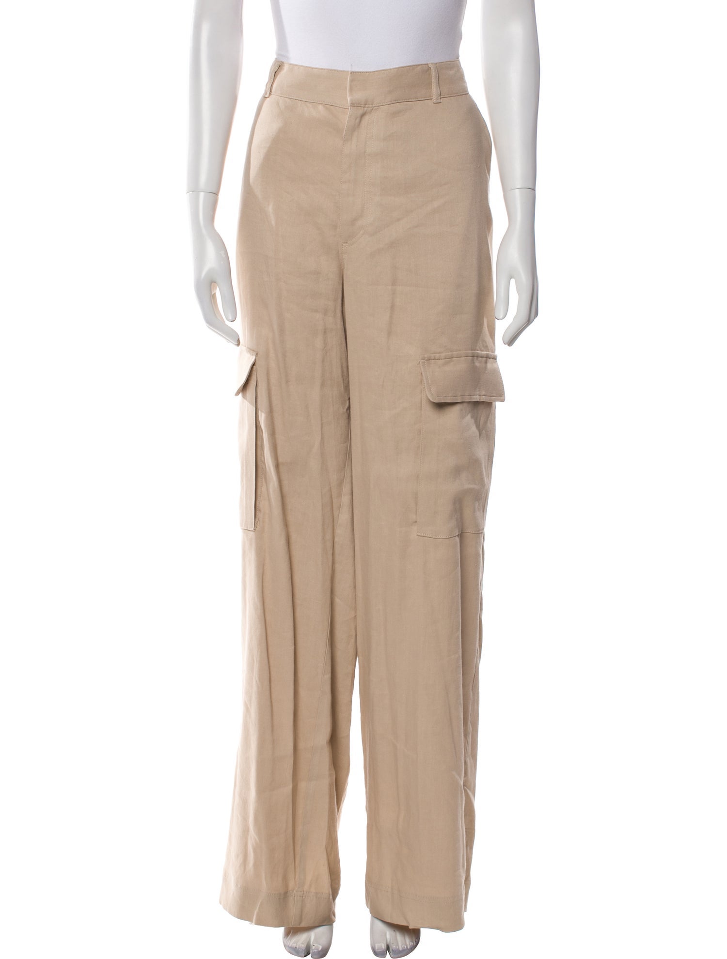 FRAME Linen Wide Leg Pants