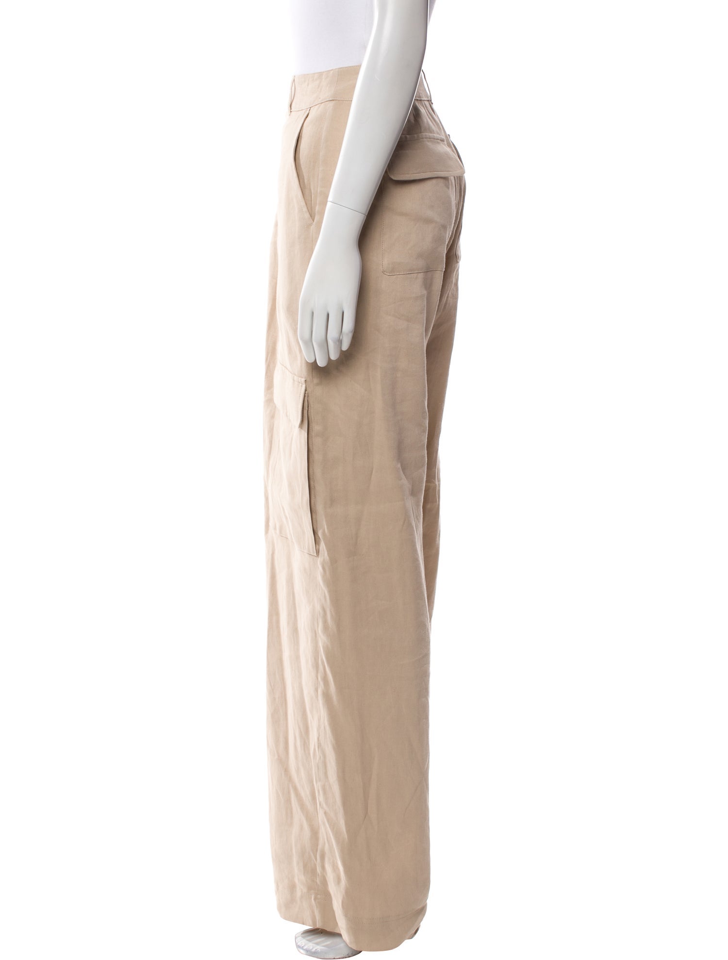 FRAME Linen Wide Leg Pants