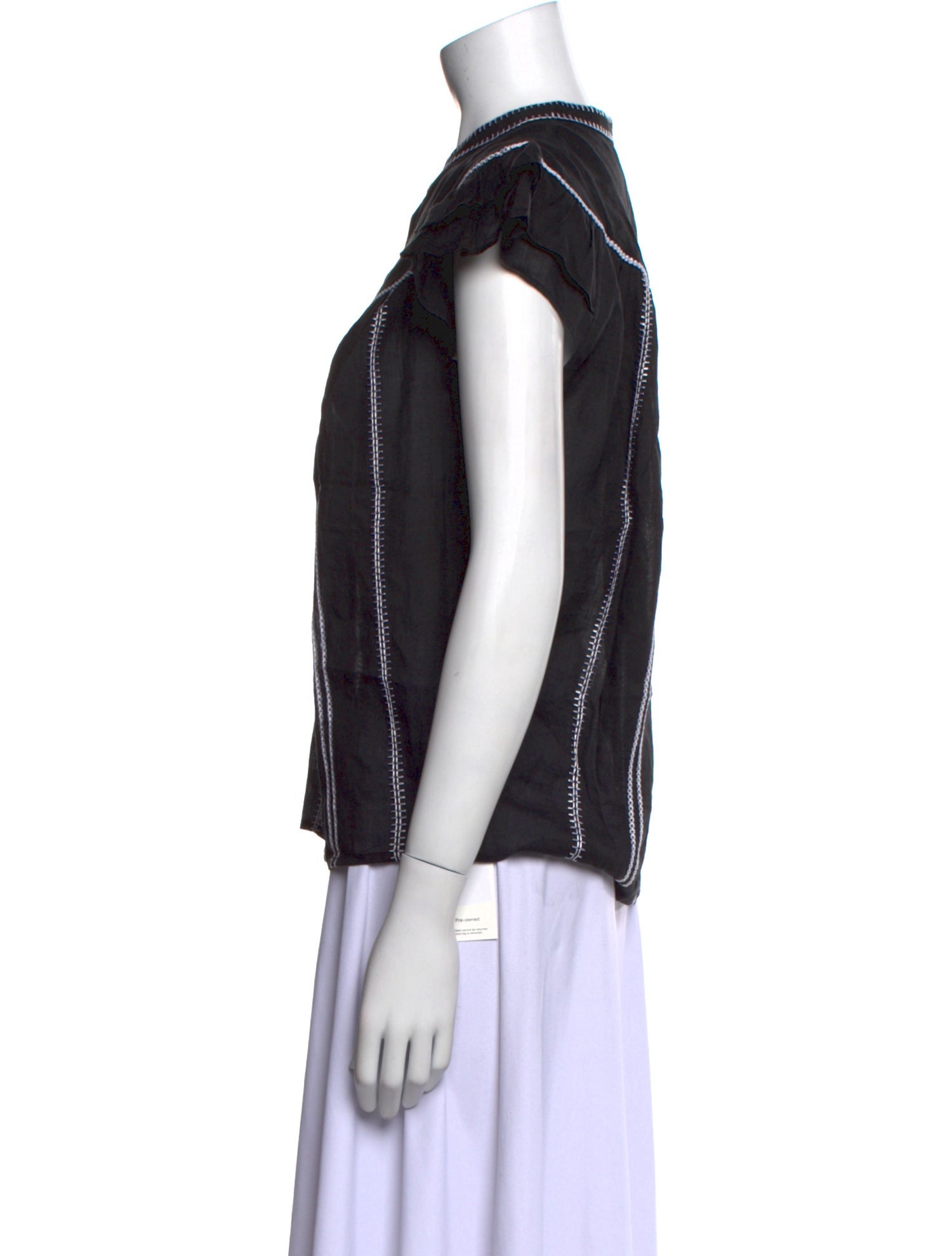 FRAME Striped Crew Neck Blouse w/ Tags