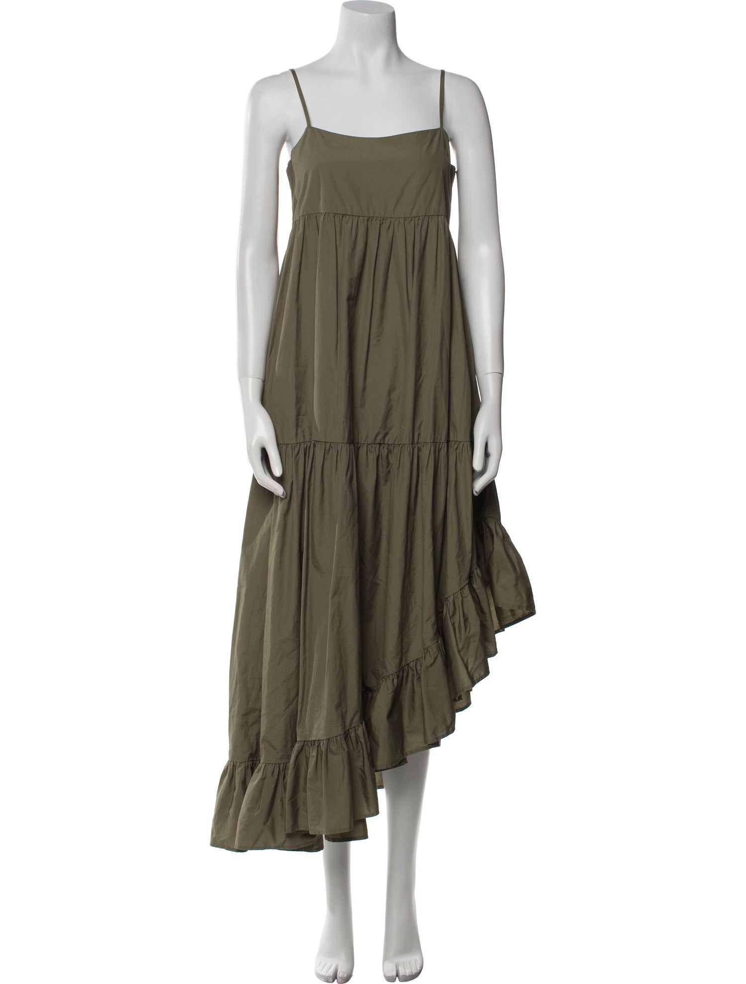 FRAME Square Neckline Long Dress