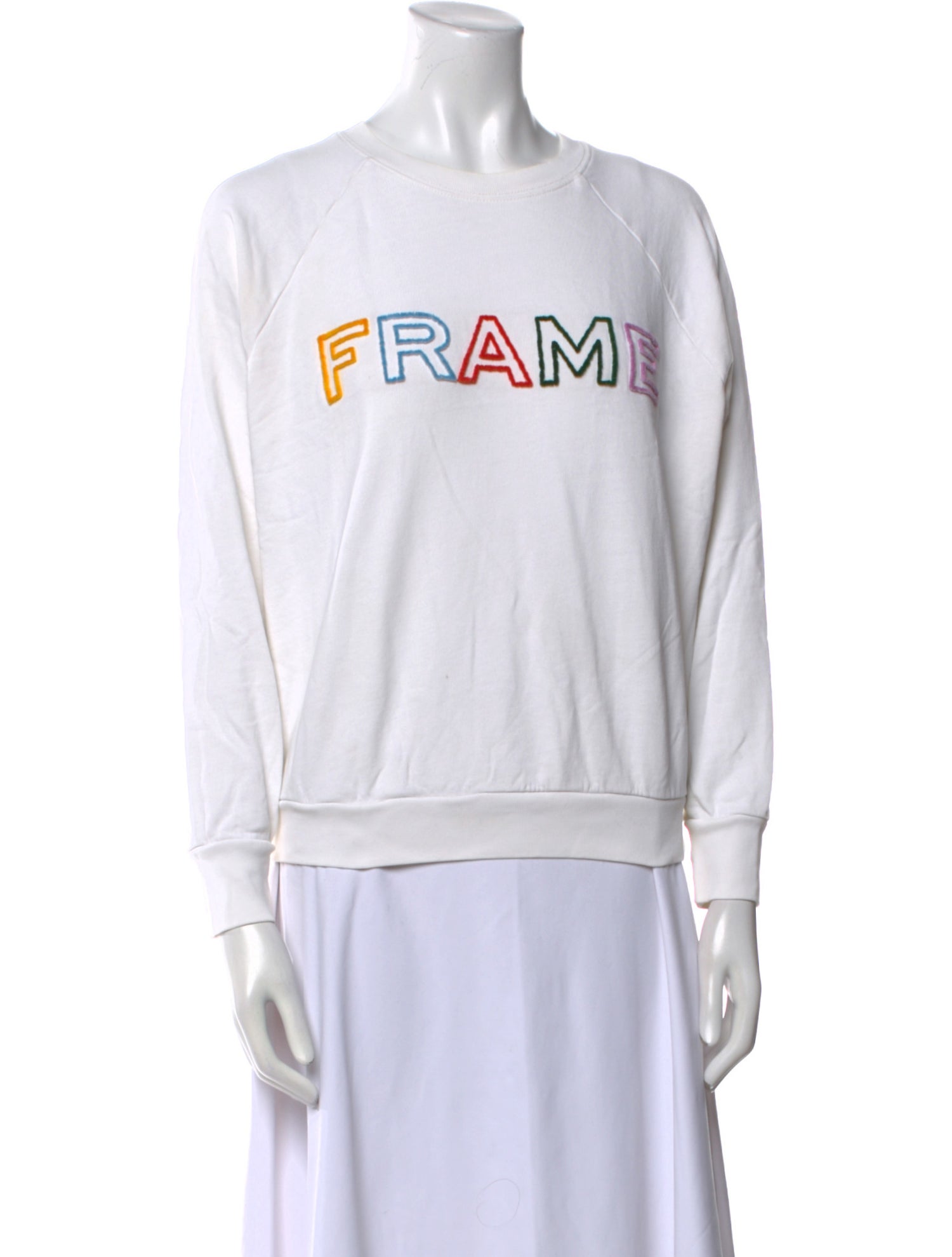 FRAME Graphic Print Crew Neck Sweatshirt