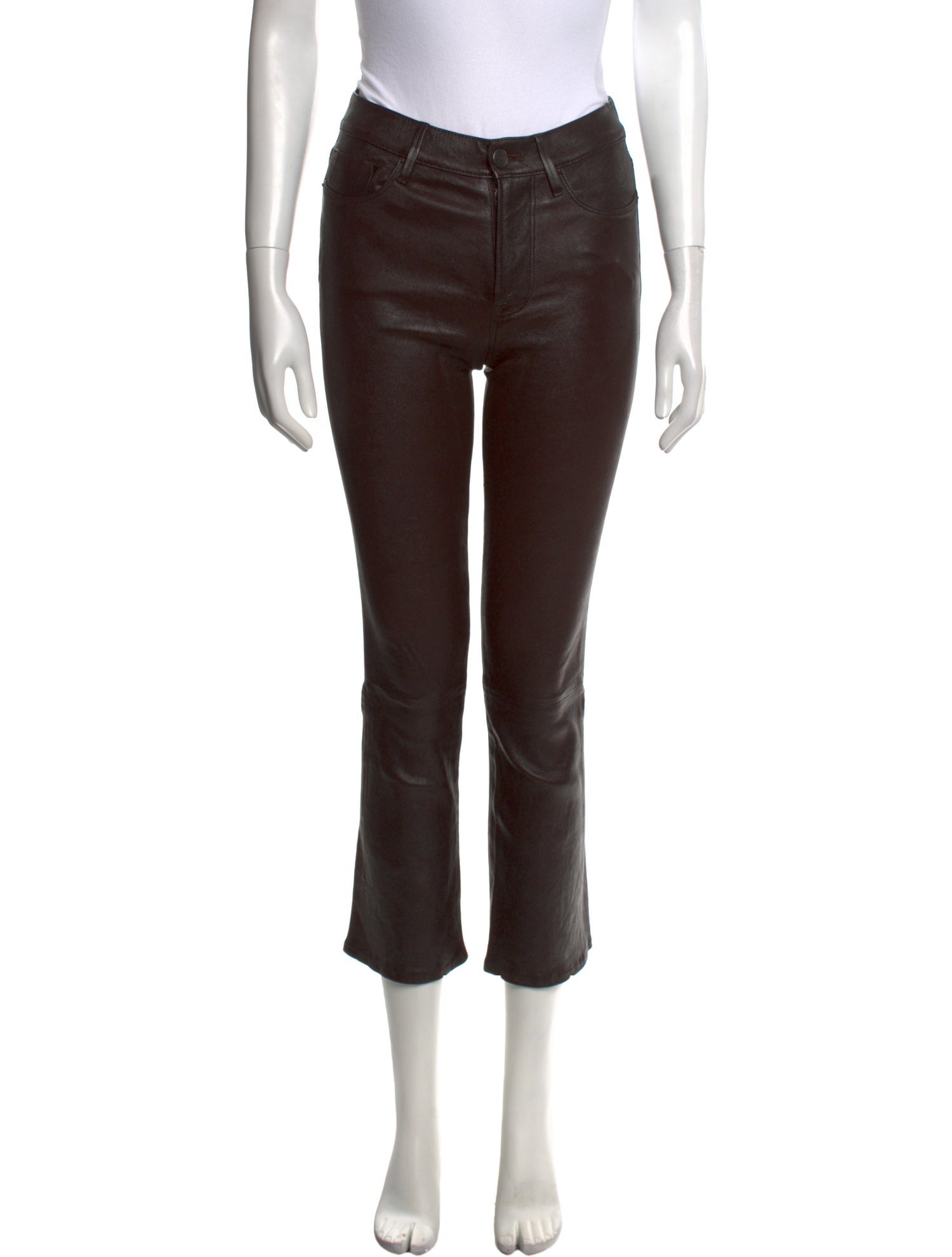 FRAME Lamb Leather Straight Leg Pants