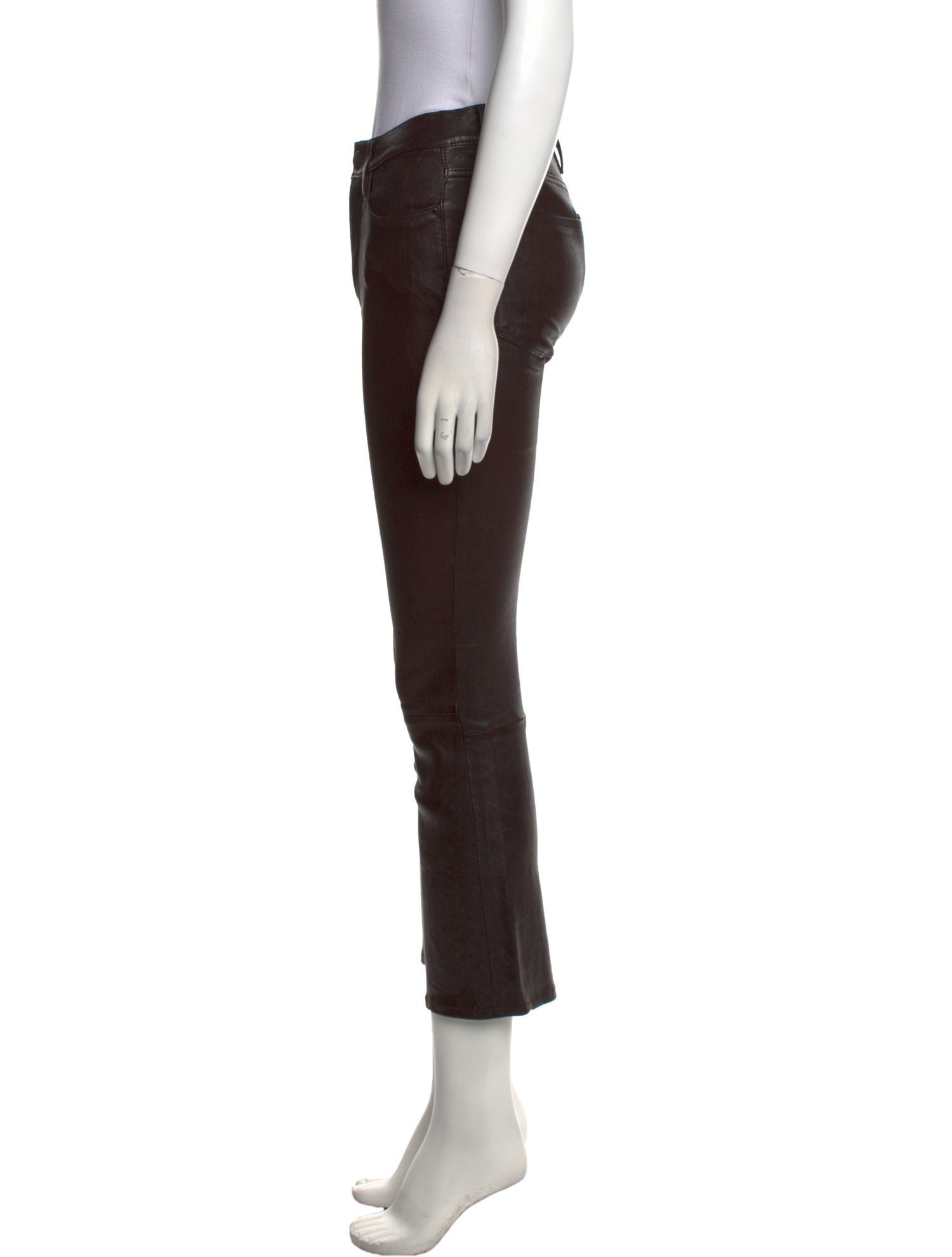 FRAME Lamb Leather Straight Leg Pants