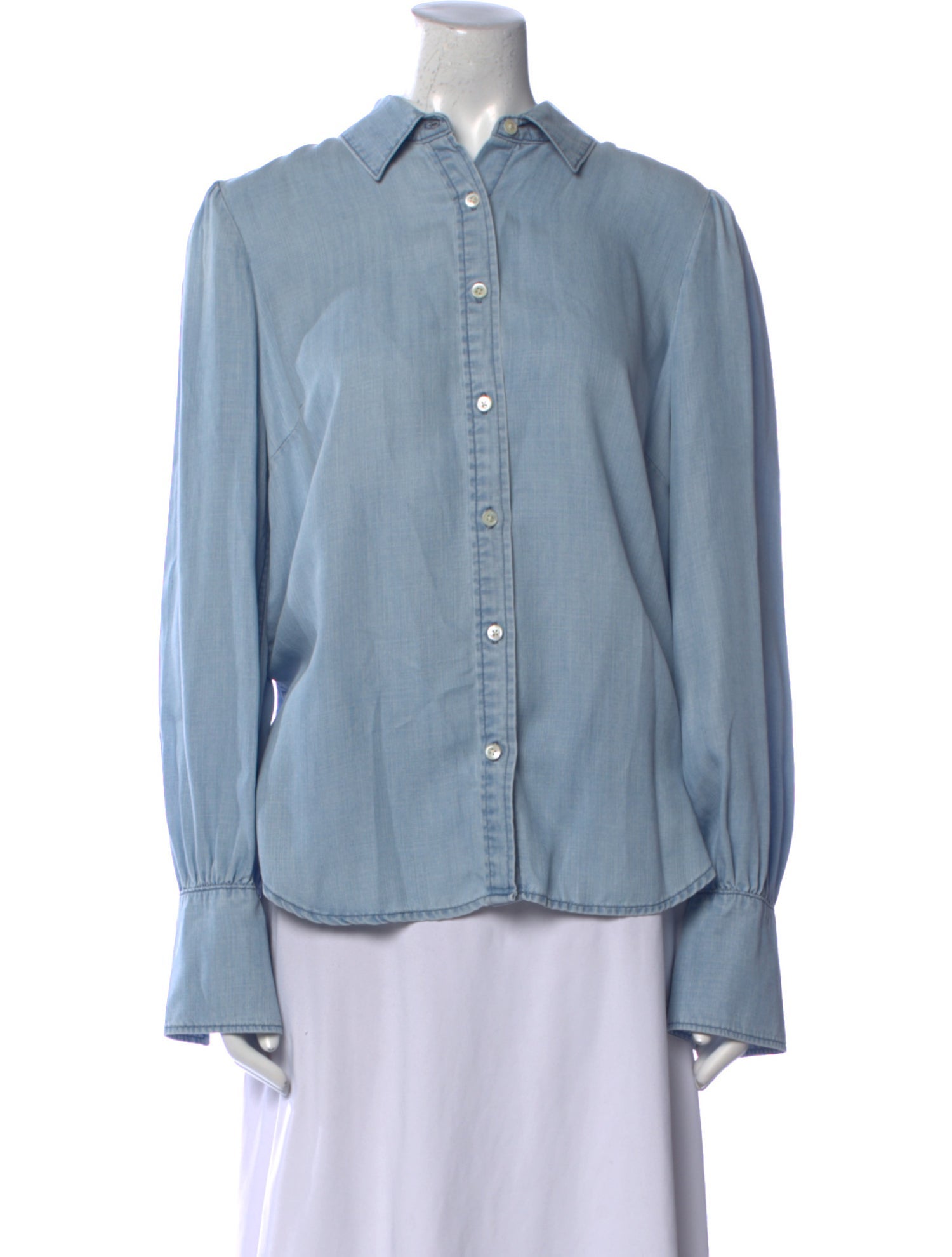 FRAME Long Sleeve Button-Up Top