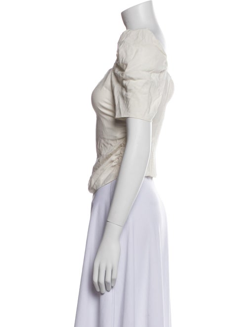 FRAME Silk Square Neckline Crop Top