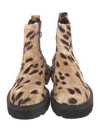 FRAME Ponyhair Animal Print Chelsea Boots