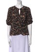 FRAME Silk Floral Print Blouse