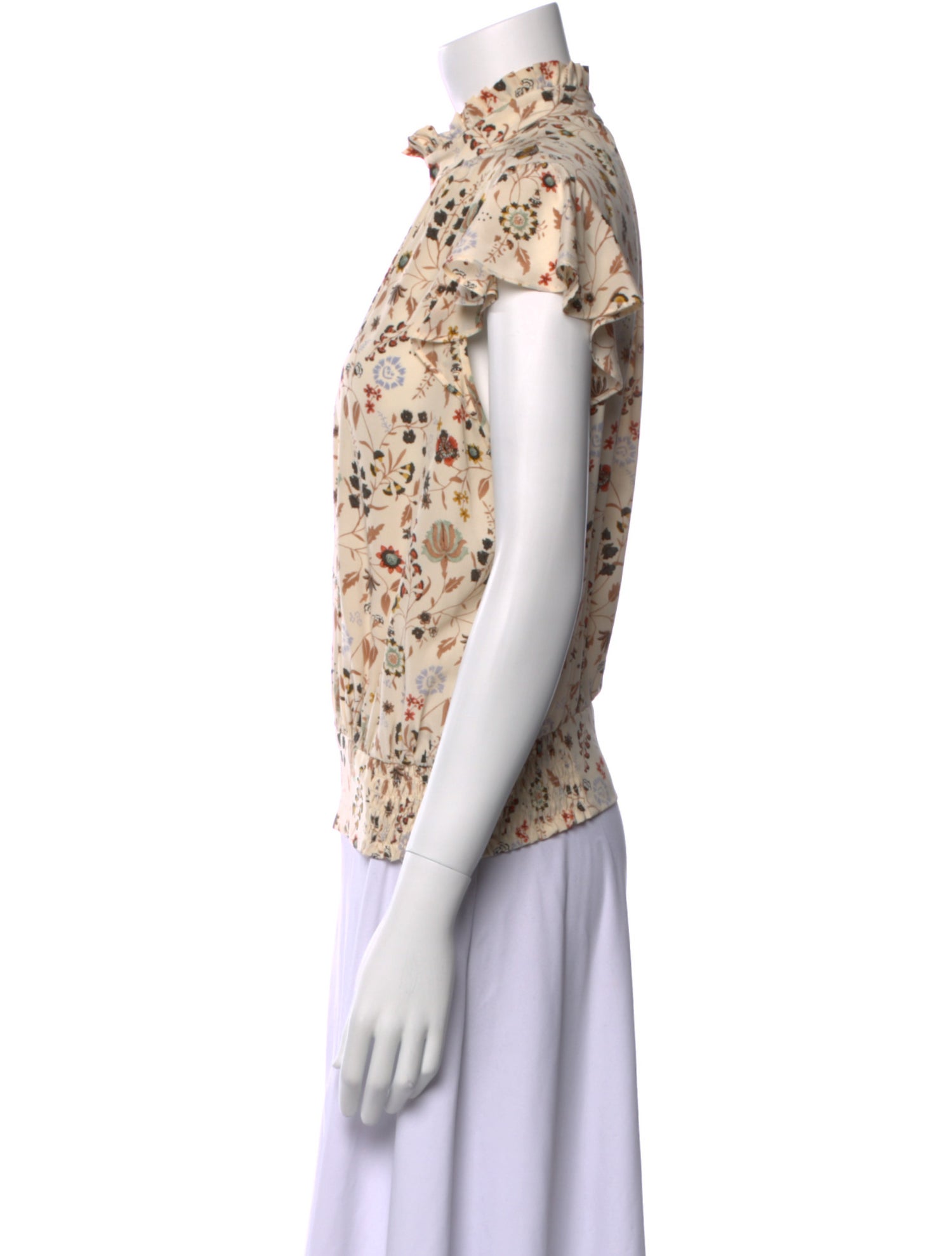 FRAME Silk Printed Top