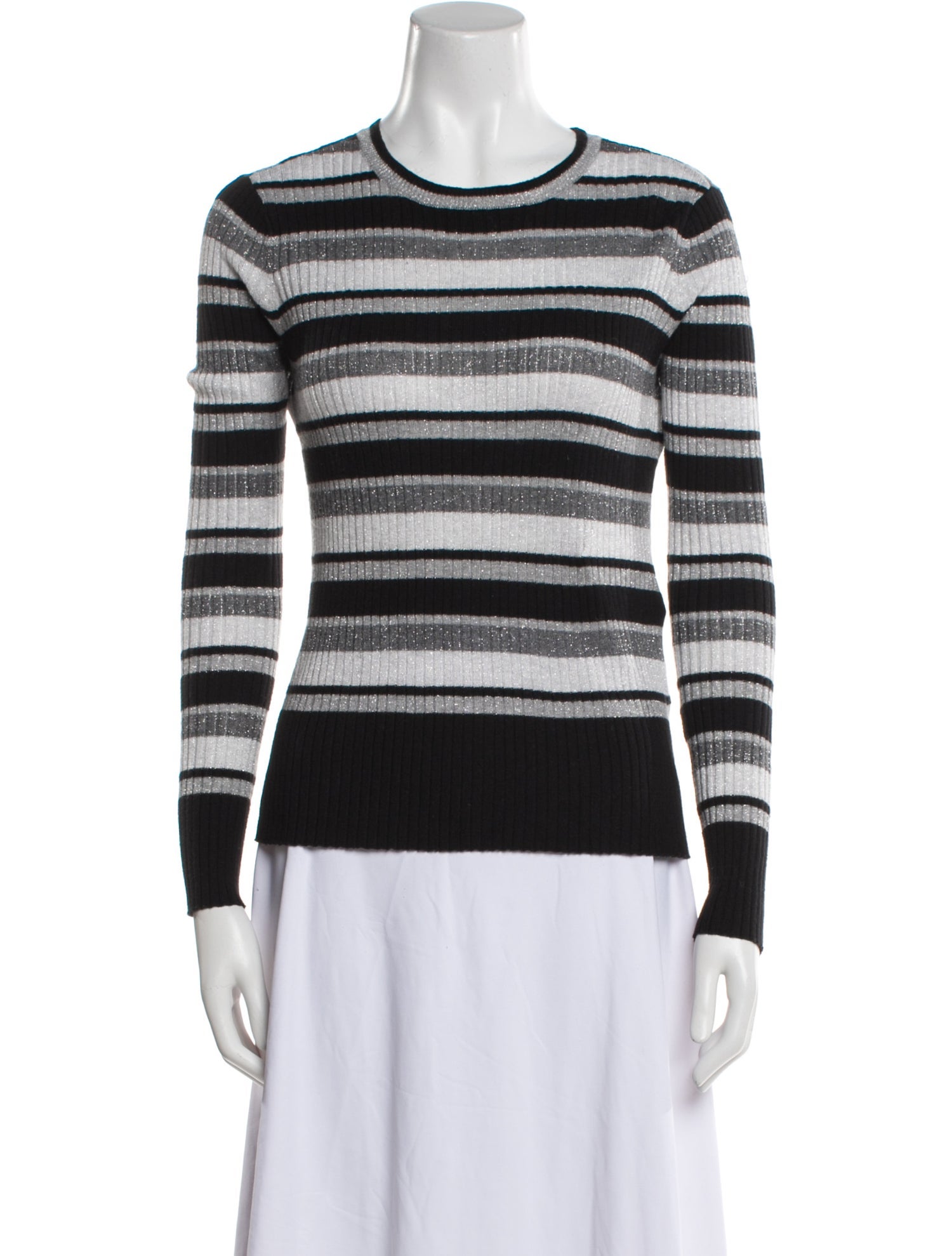 FRAME Striped Scoop Neck Sweater