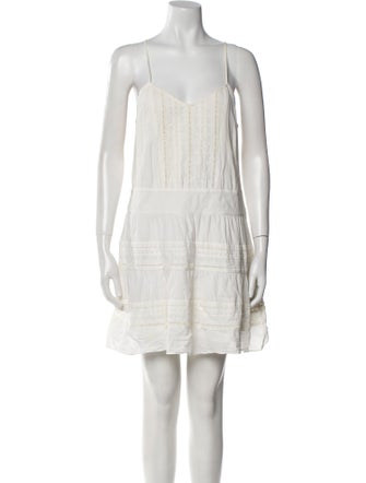 FRAME V-Neck Mini Dress