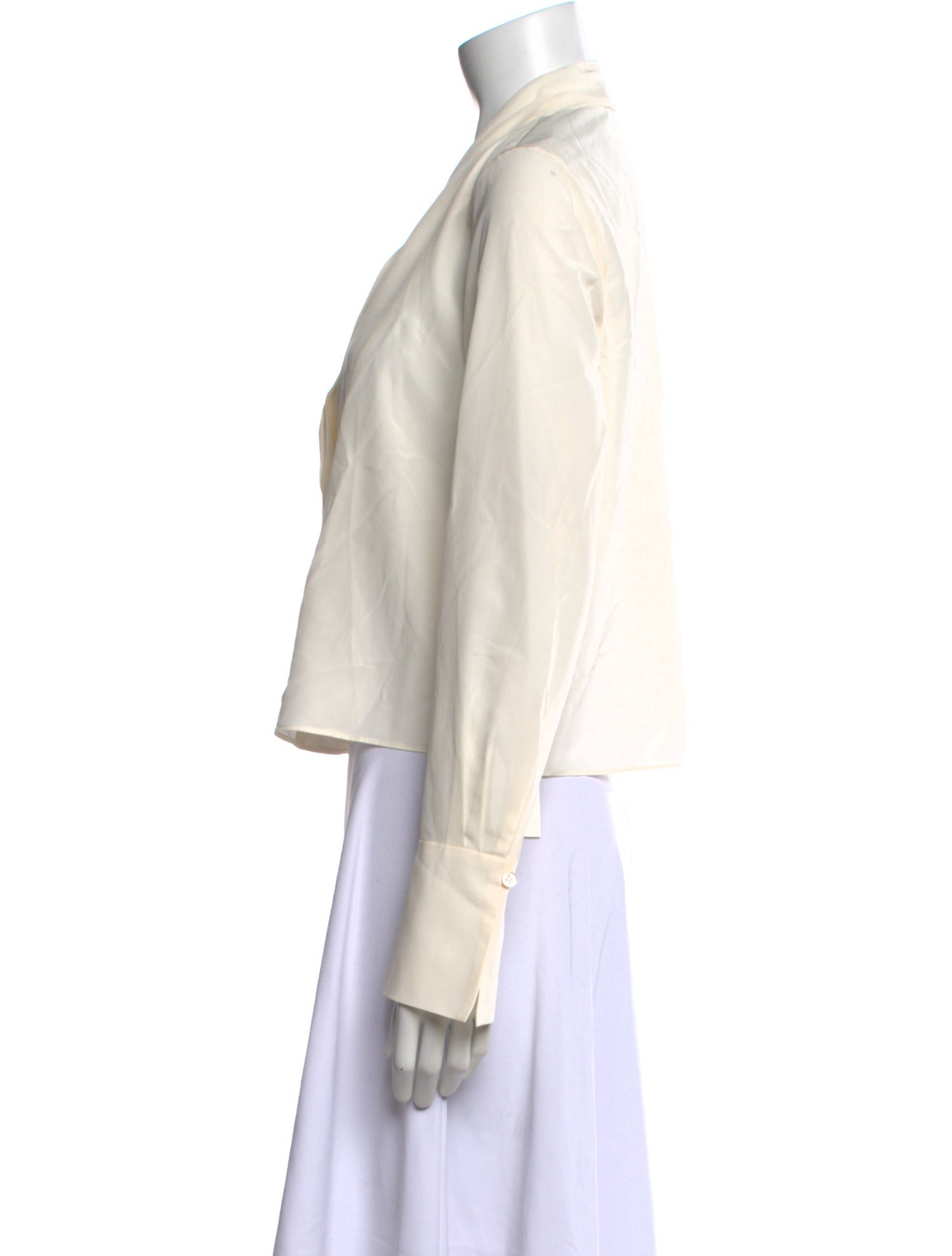 FRAME Silk V-Neck Blouse