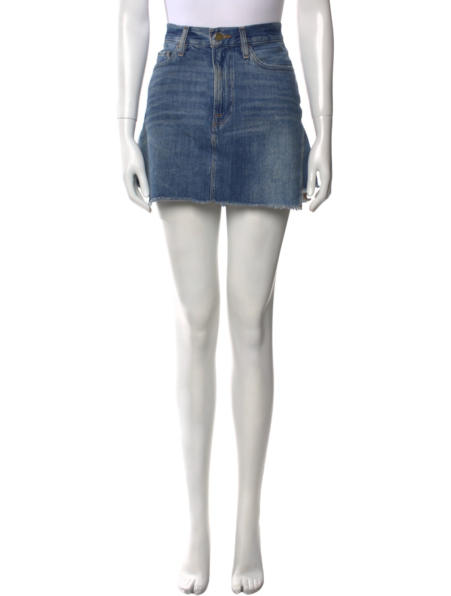 FRAME Distressed Accents Mini Skirt