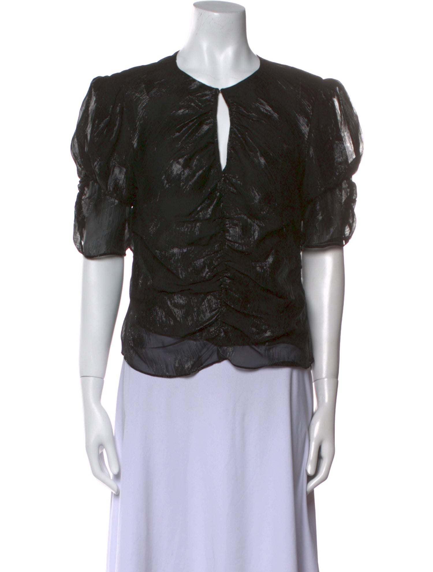 FRAME Silk V-Neck Blouse