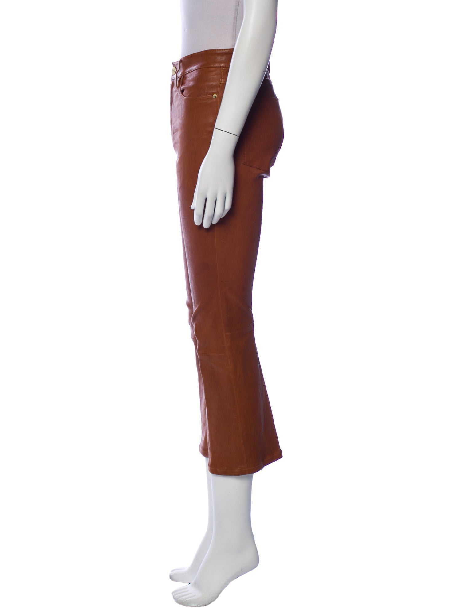 FRAME Lamb Leather Straight Leg Pants