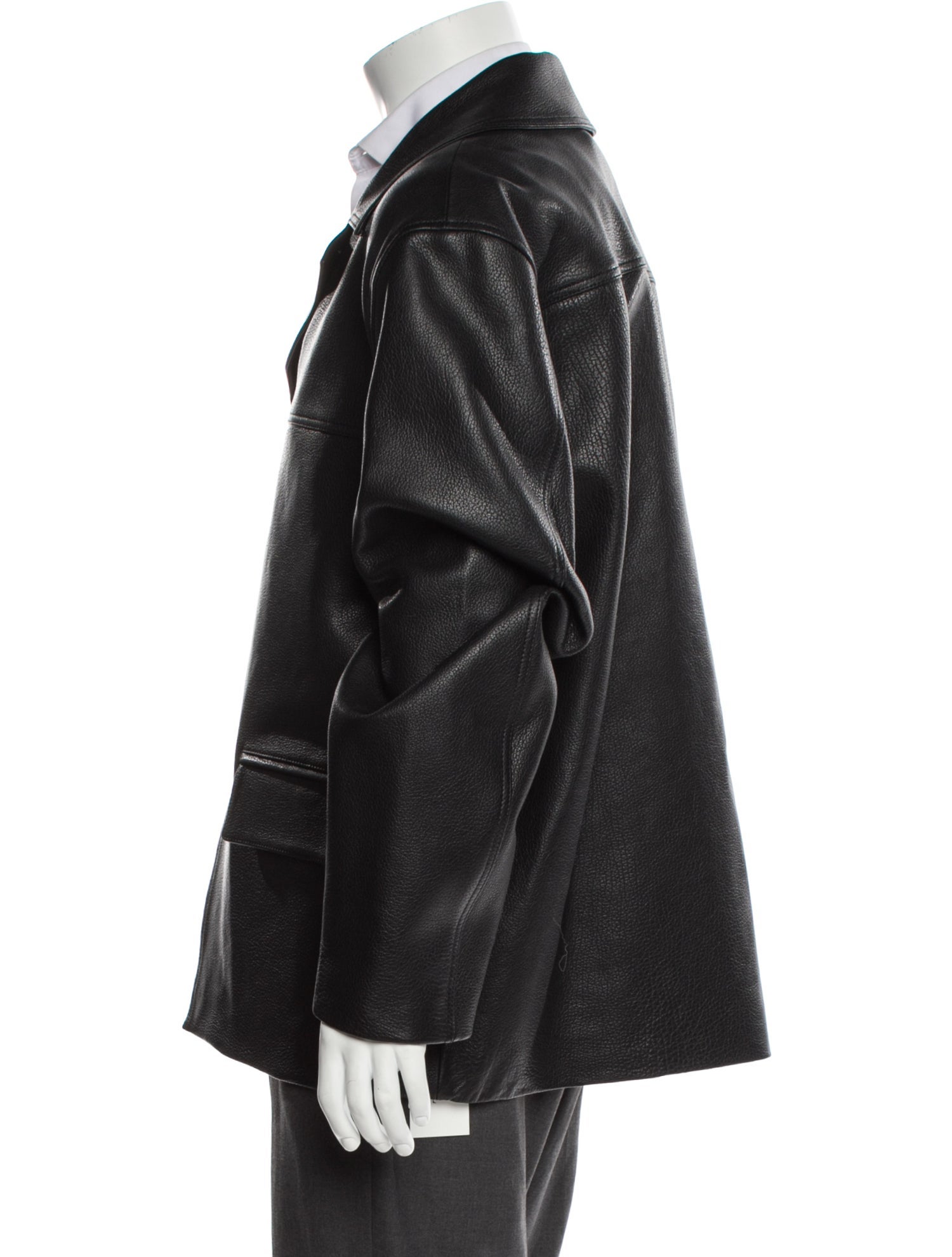 FRAME Lamb Leather Peacoat